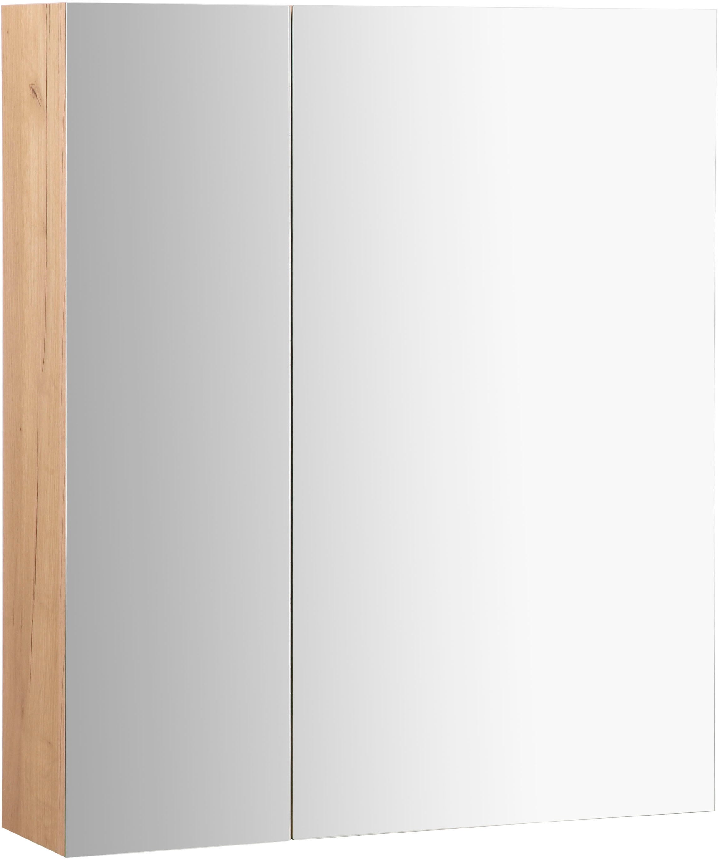 welltime Spiegelschrank "Lund Badschrank Schrank Bad WC Spiegel ohne LED", Badezimmerspiegelschrank Spiegel Badspiegel m