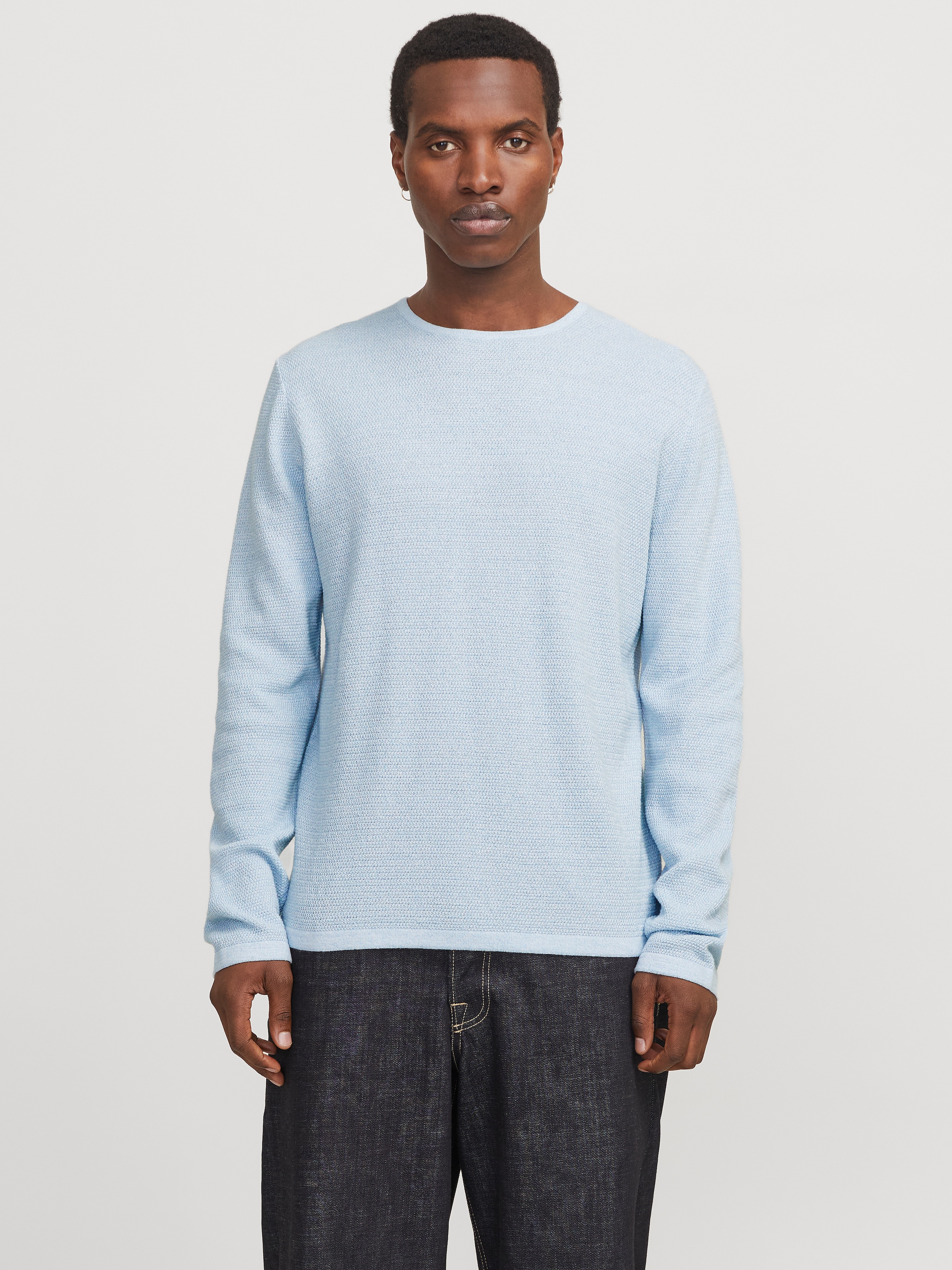 Jack & Jones "JJEGEORGE KNIT CREW NECK NOOS" mit Strick Optik günstig online kaufen