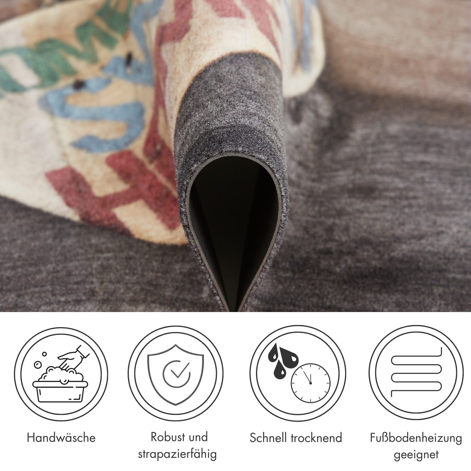 Andiamo Fußmatte »Rinaldo, Made in Belgium« rechteckig 10 mm Höhe Schmutzfangmatte, verschiedene Motive, rutschhemmend, waschbar