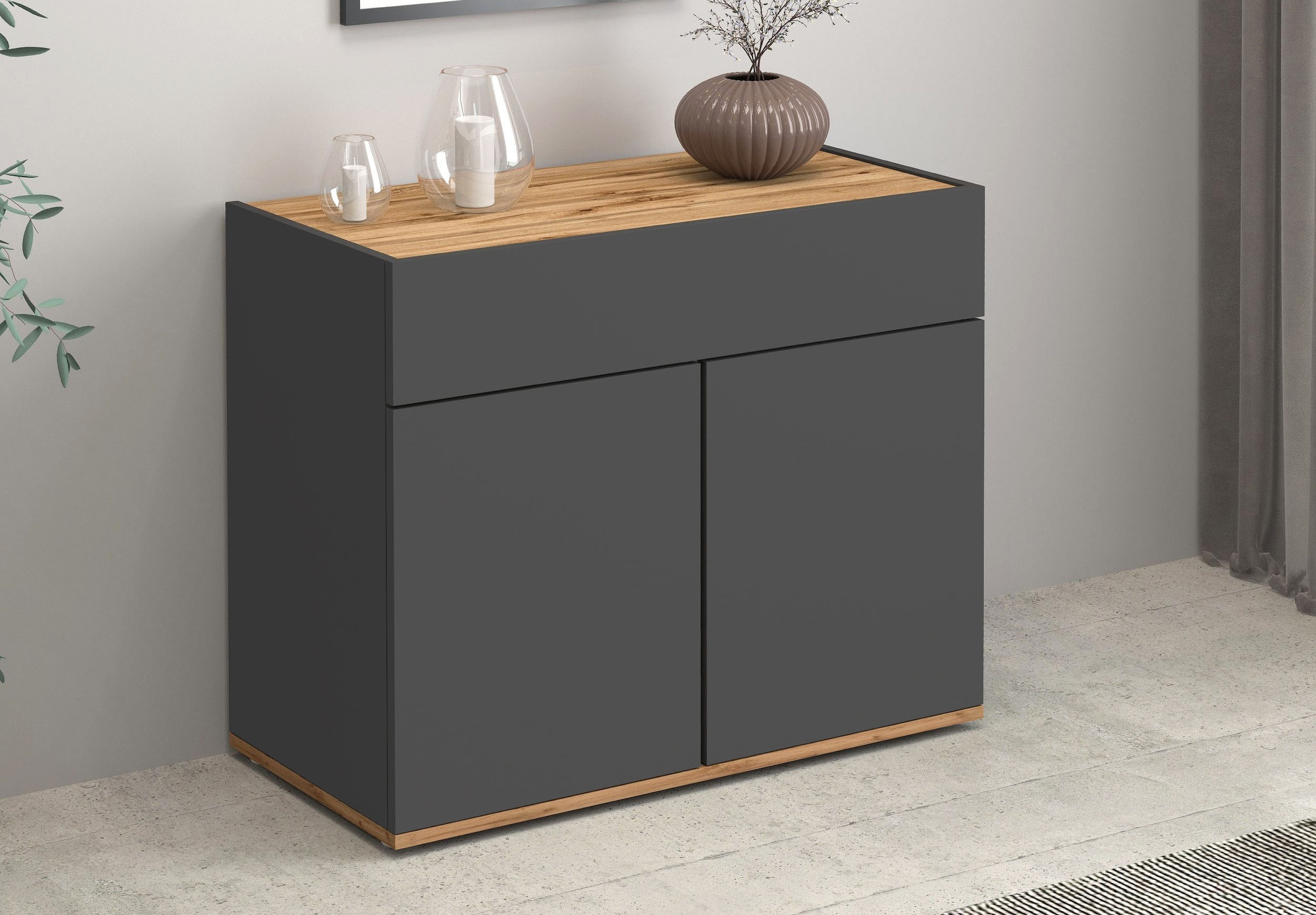 INOSIGN Sideboard »Garda, Kommode, Schrank, Kredenz«, 2 Türen, 1 Schublade,grifflos Breite 80,9 cm