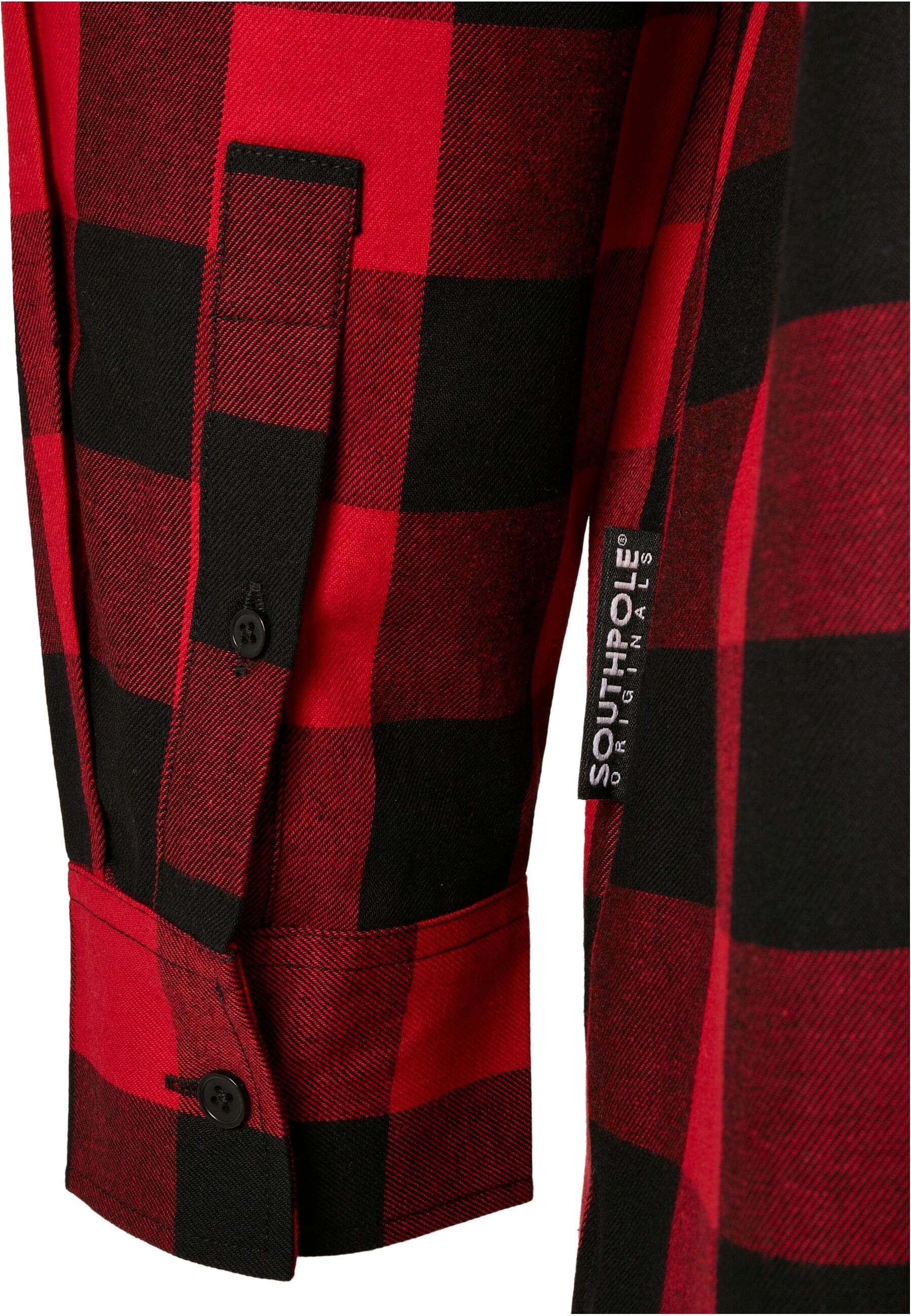 Southpole Langarm-Poloshirt »Southpole Herren Southpole Check Flannel Shirt«, (1 tlg.)
