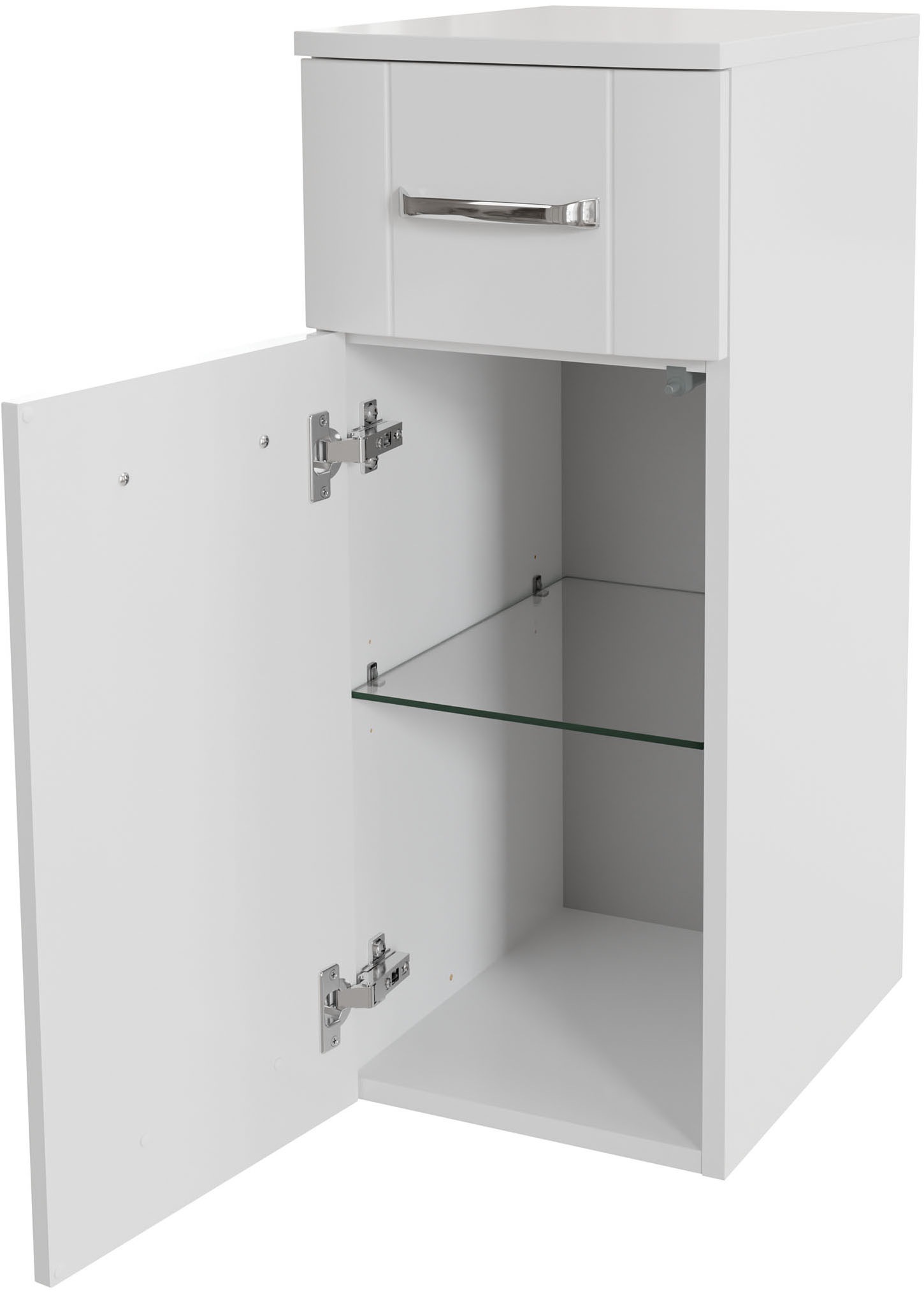 Saphir Badmöbel-Set »Badmöbel-Set Serie 3006 4-teilig Keramik-Waschtisch mit Spiegelschrank«, (5 St.), Badezimmer-Set mit Unterschrank, Hängeschrank, inkl. Türdämpfer