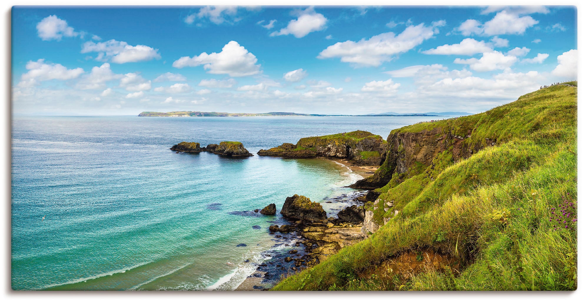 BAUR Poster in Wandaufkleber in Größen | »Küstenweg St.), Gewässer, Leinwandbild, versch. Artland Alubild, bestellen Carrick-a-Rede«, Wandbild oder als (1