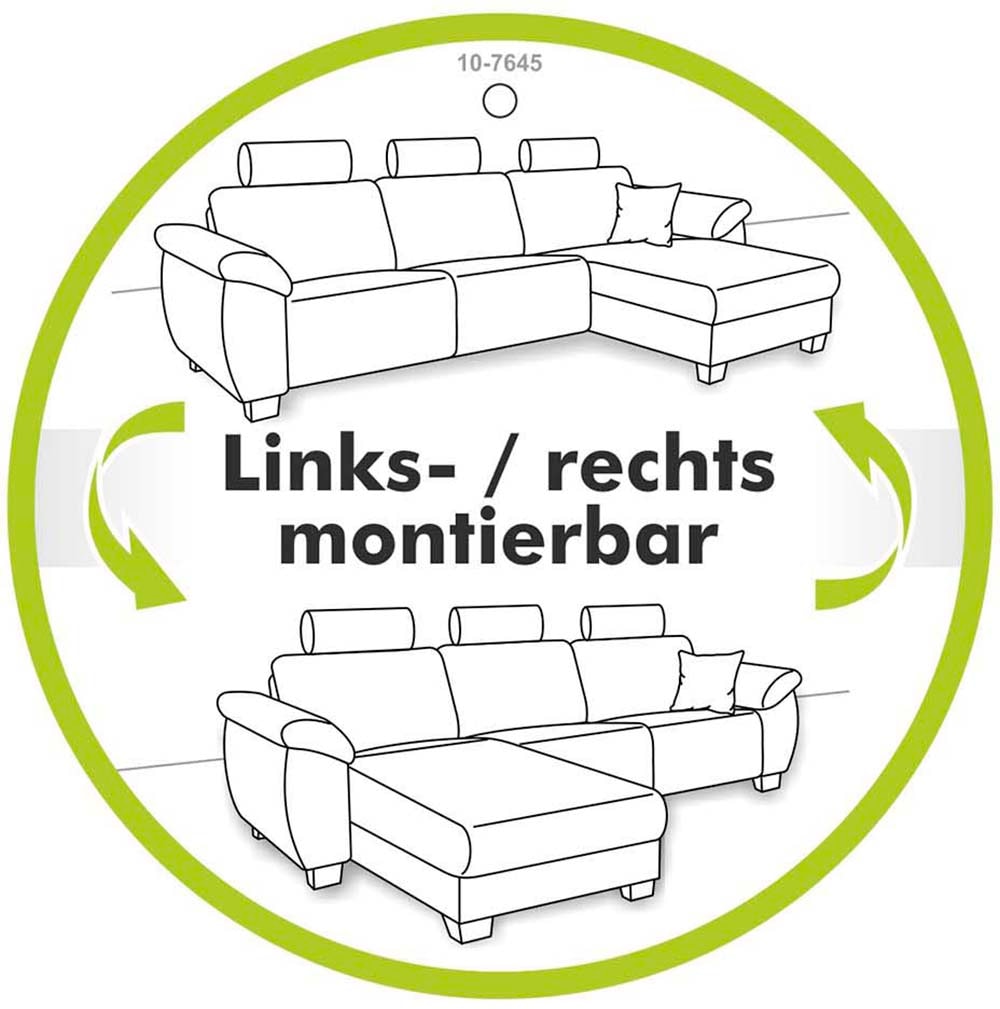 Jockenhöfer Gruppe Ecksofa »Laguna L-Form mit Federkernpolsterung«, in einer soften, ansprechenden Optik, links/rechts montierbar