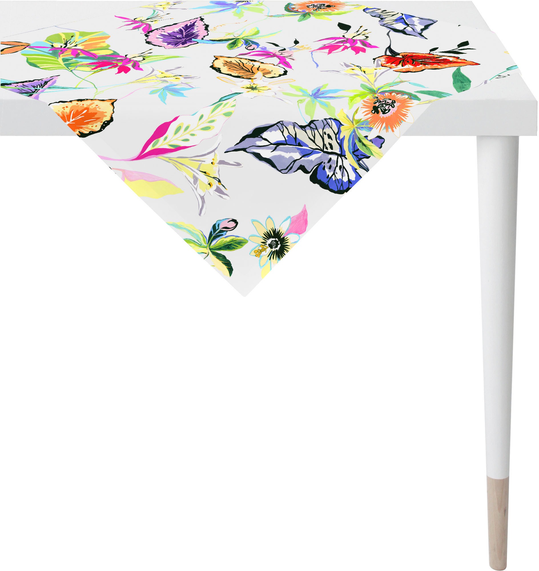 Dekokissen APELT "Ibiza" Gr. 1, bunt (bunt, geblümt), B:48cm H:5cm L:48cm, Baumwolle, Dekokissen_Sitzkissen_Kissenhüllen, Kissenhülle mit Füllung, 1 Stück 2