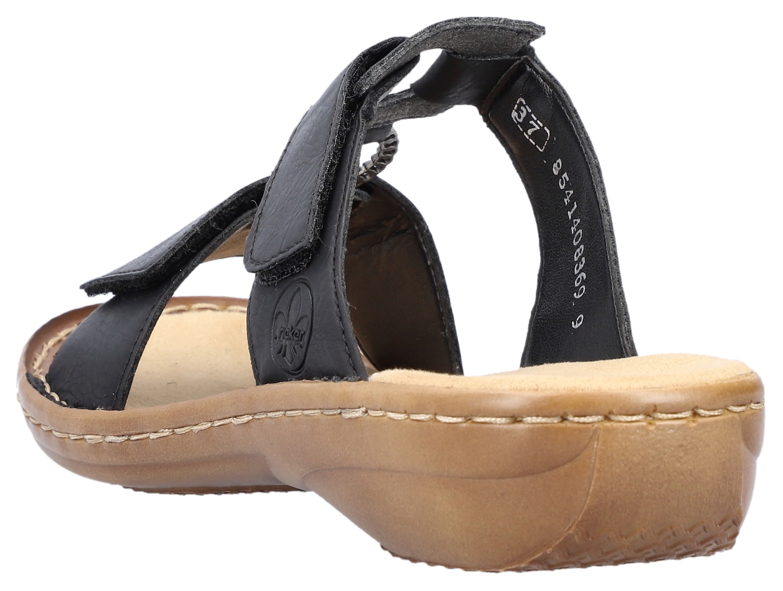 Thumbnail - Rieker Pantolette, Keilabsatz, Sommerschuh, Schlappen mit Schmuckring