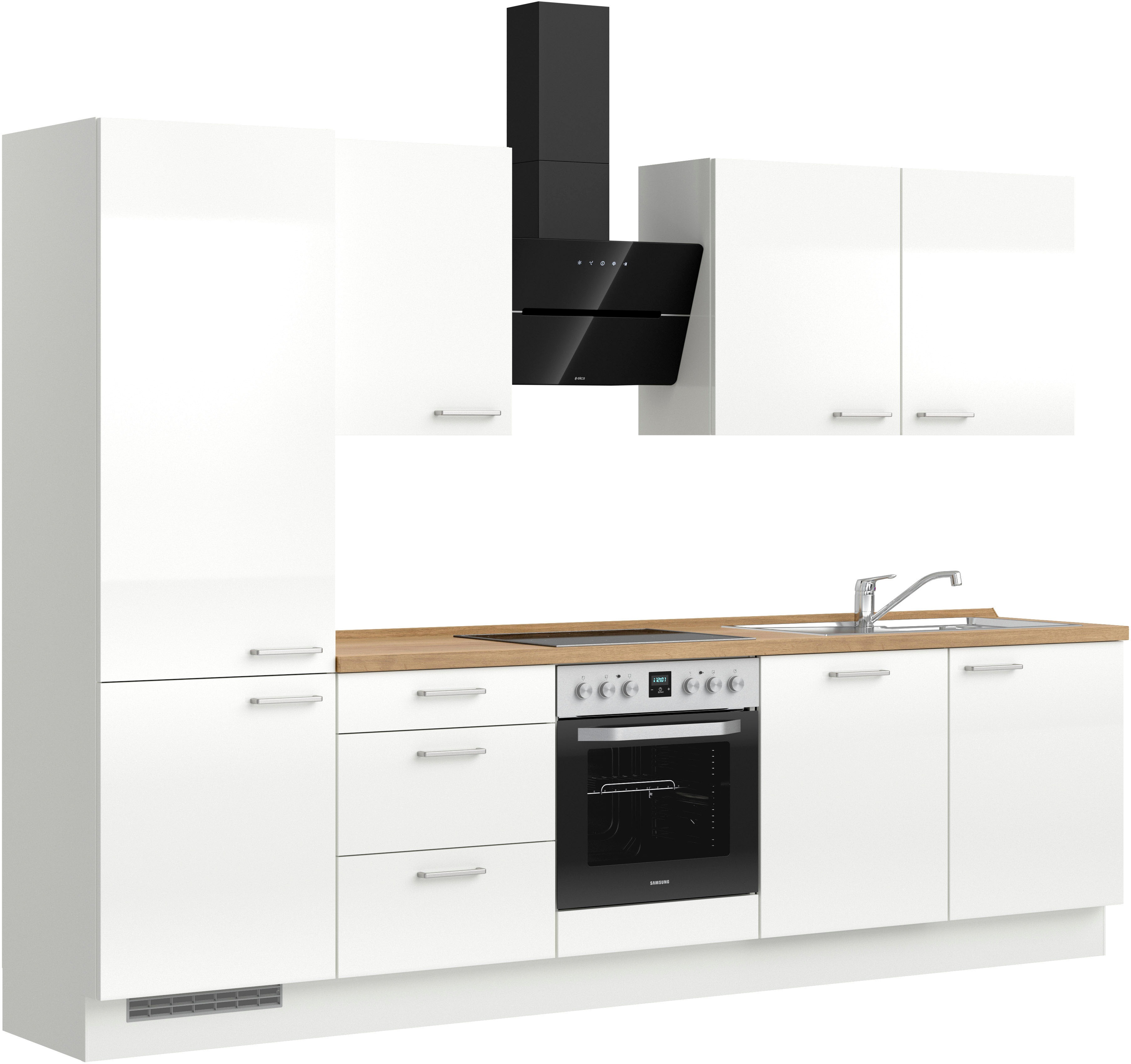 Thumbnail - nobilia Küchenzeile ""Flash II"" vormontiert, Ausrichtung wählbar, Breite 300 cm, wahlw. mit E-Geräten