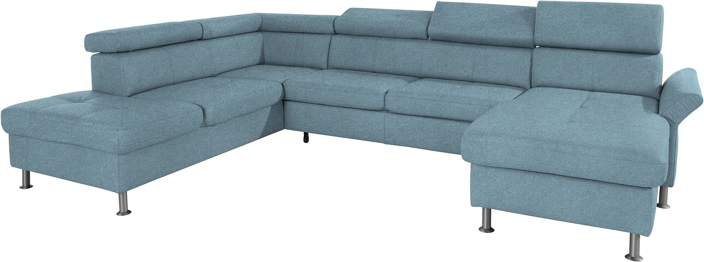 exxpo - sofa fashion Wohnlandschaft »Maretto, bequem und komfortabel, aufwendige Sitzsteppung, U-Form«, inkl. Kopfteilverstellung für mehr Sitzkomfort, wahlweise Bettfunktion