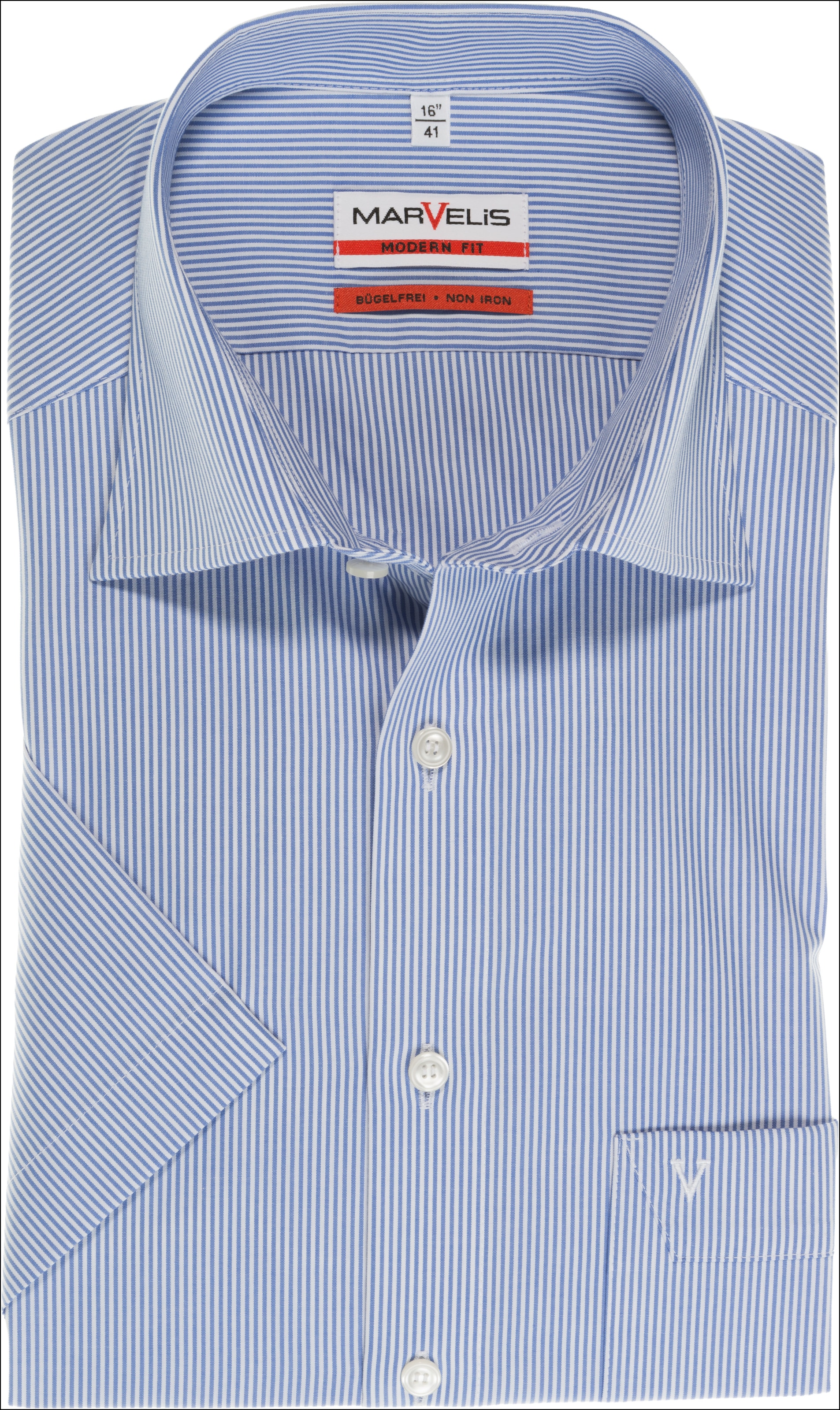 MARVELIS Kurzarmhemd Businesshemd, Kentkragen, modern fit günstig online kaufen