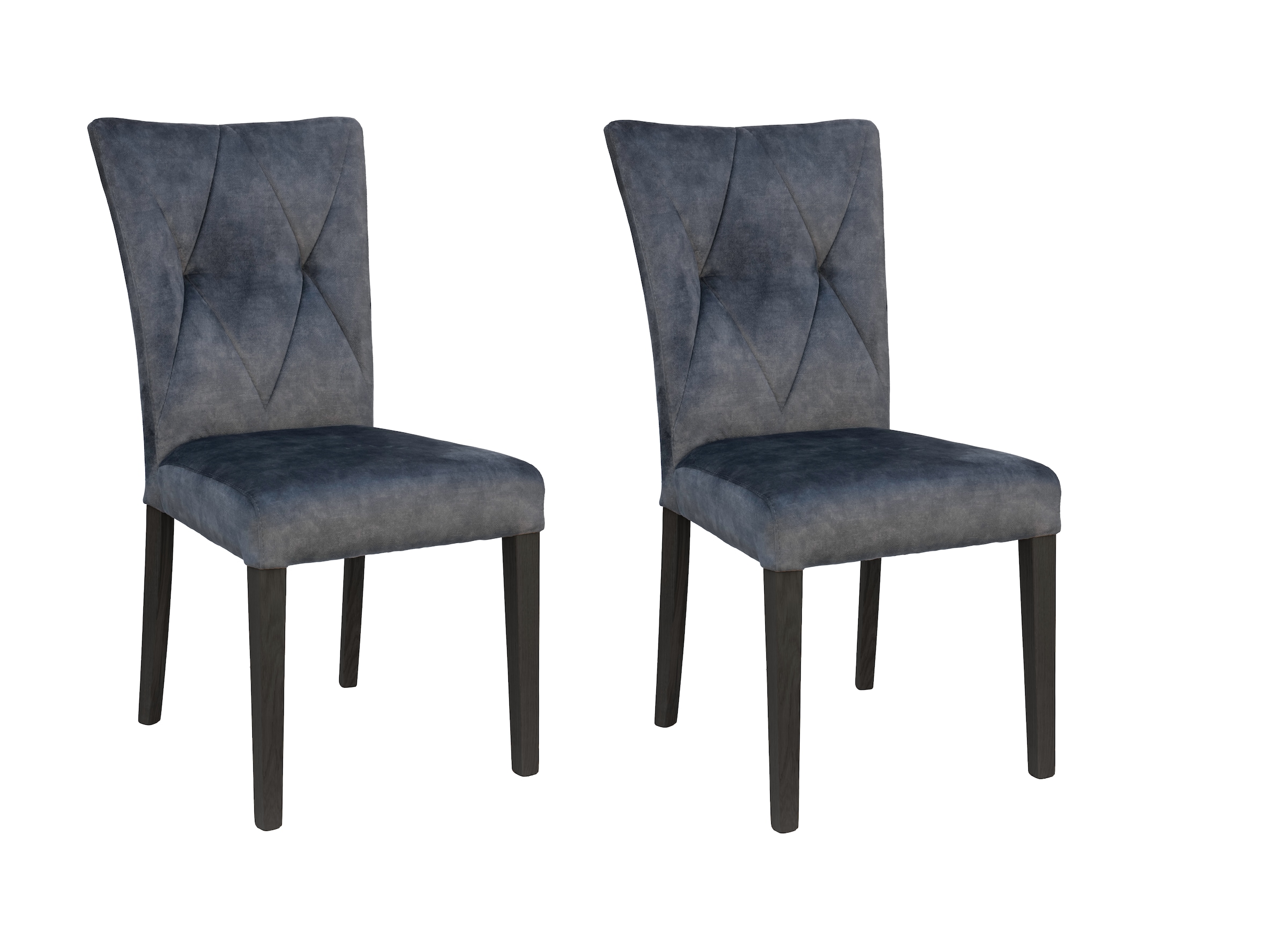 Home affaire 4-Fußstuhl "Diamond" (Set) 2 Stk. Samtvelours Sitz und Ruecken günstig online kaufen