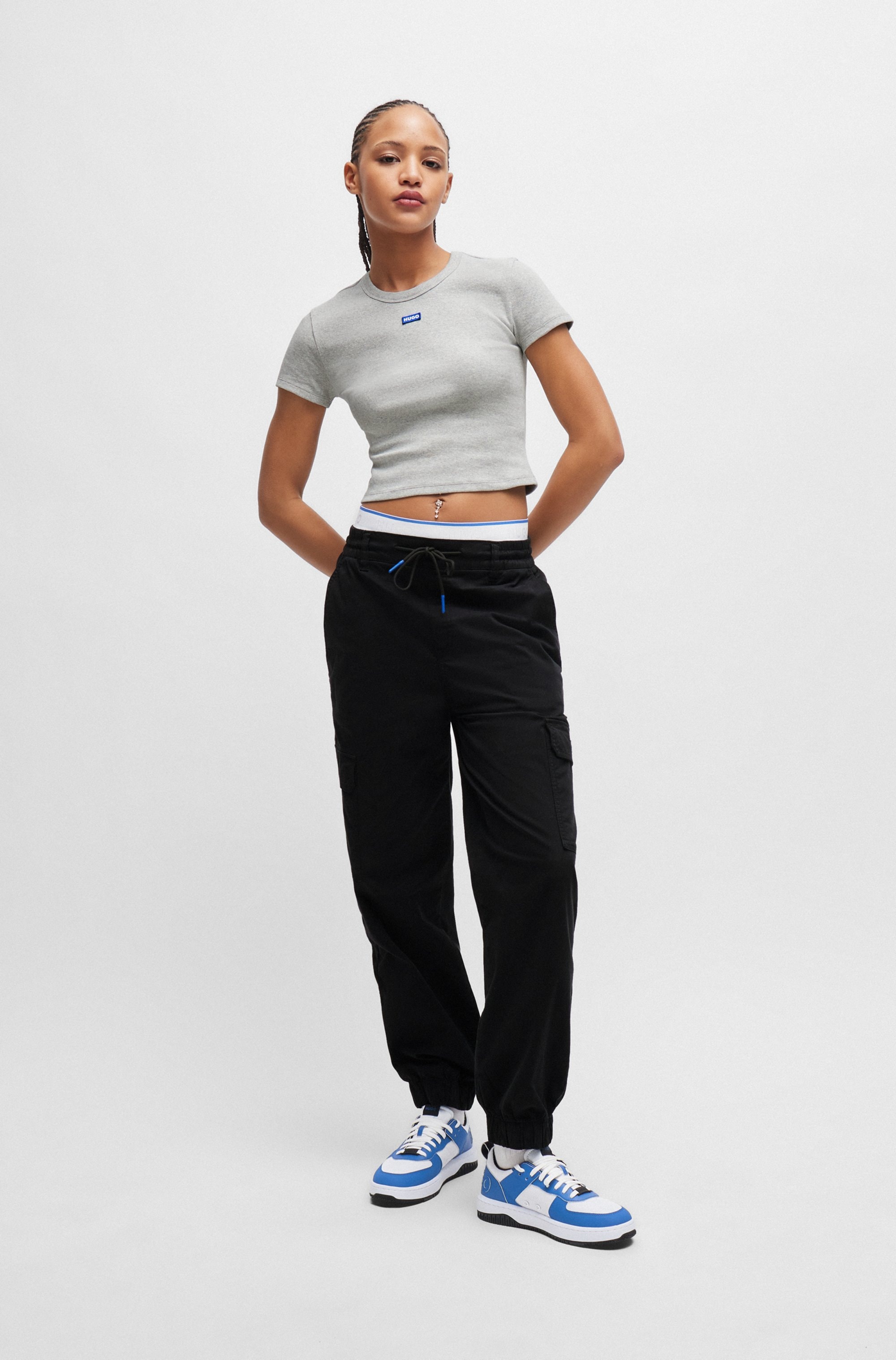 HUGO Blue Cargohose »Hisune«, mit Tunnelzug
