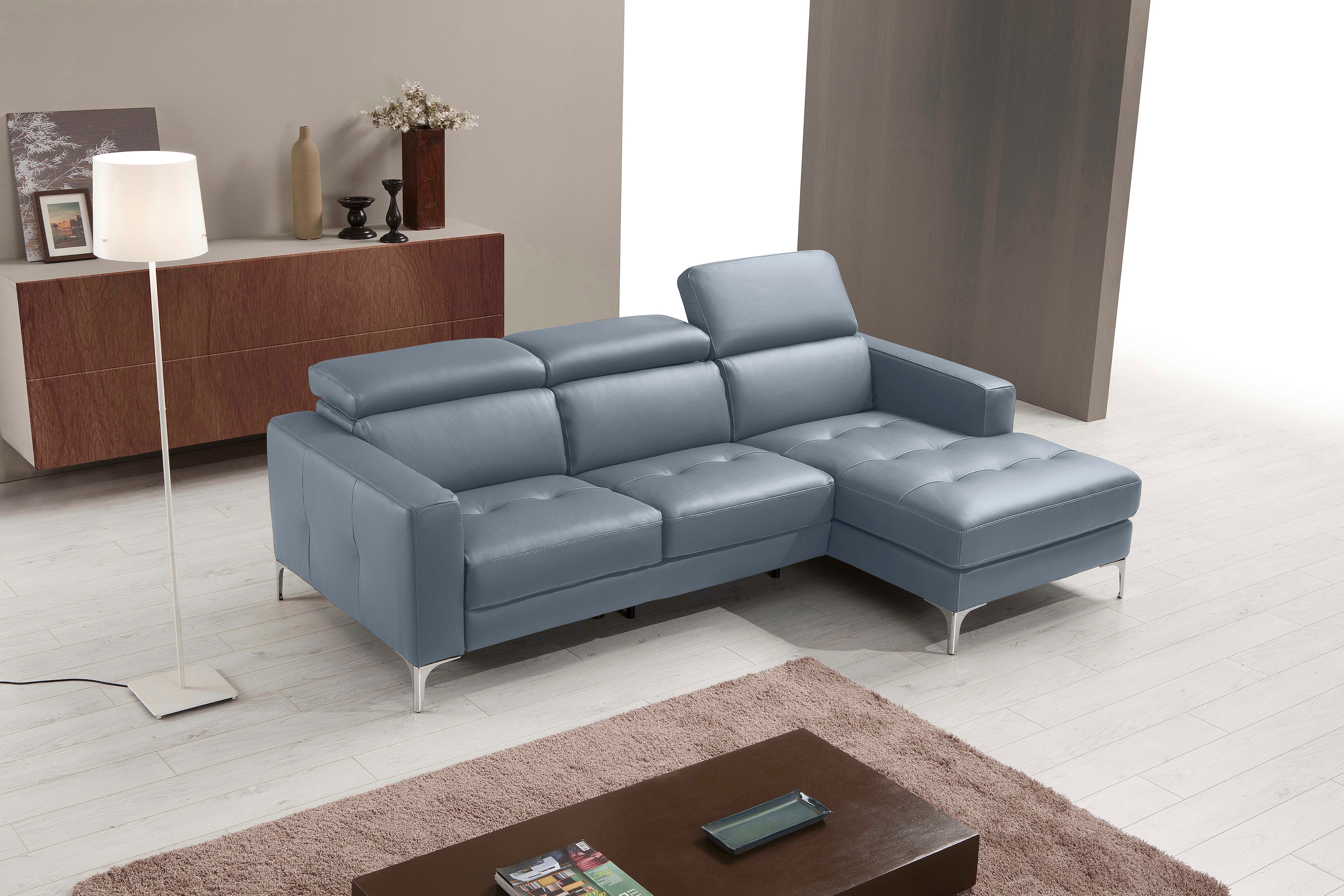 Egoitaliano Ecksofa "Matt, erstklassiger Sitzkomfort, aufwendige Detailverarbeitung, L-Form" mit verstellbaren Kopfteilen zum Relaxen
