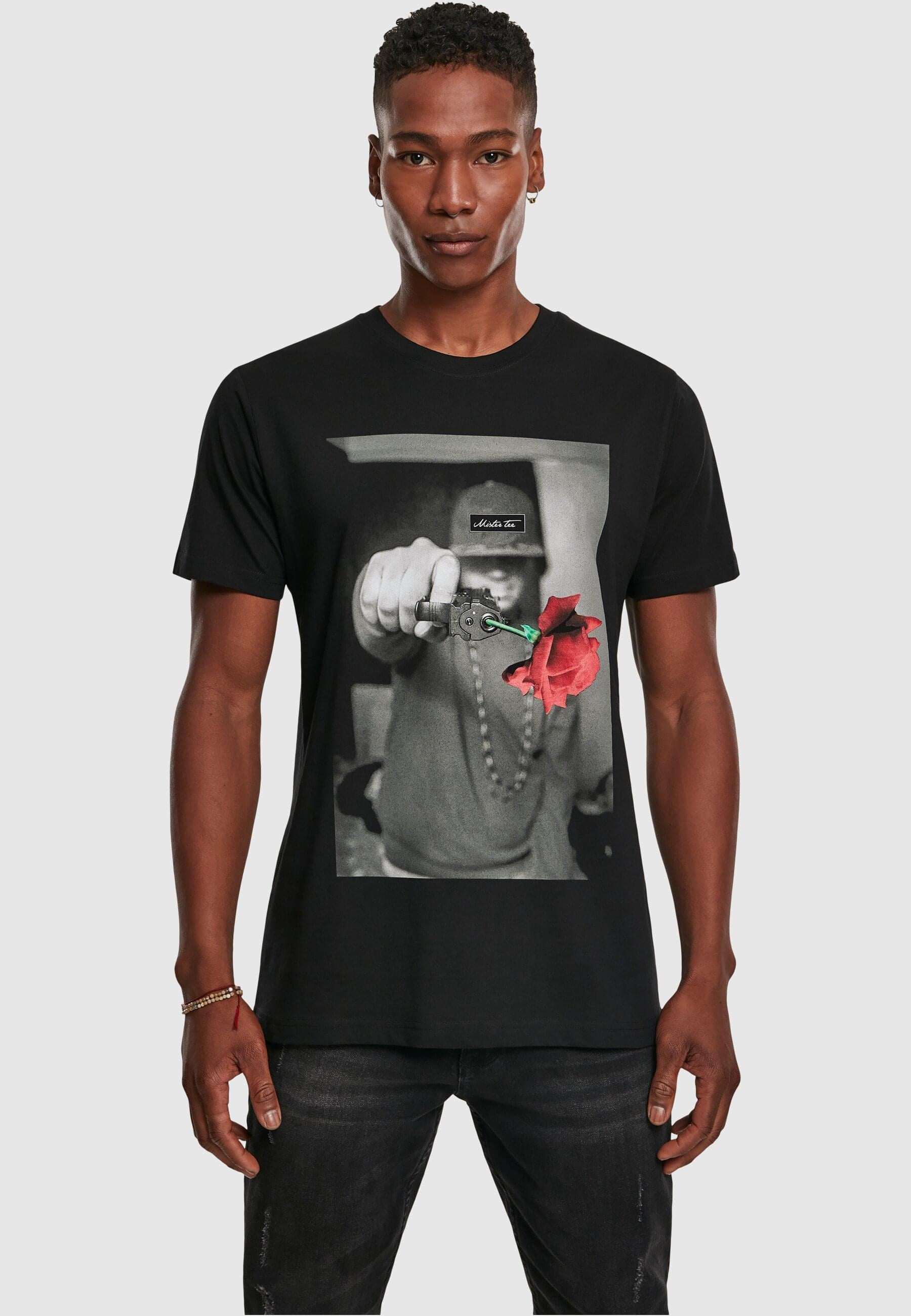 MisterTee T-Shirt »MisterTee Herren Mister Tee Pistol Rose Tee«, (1 tlg.)
