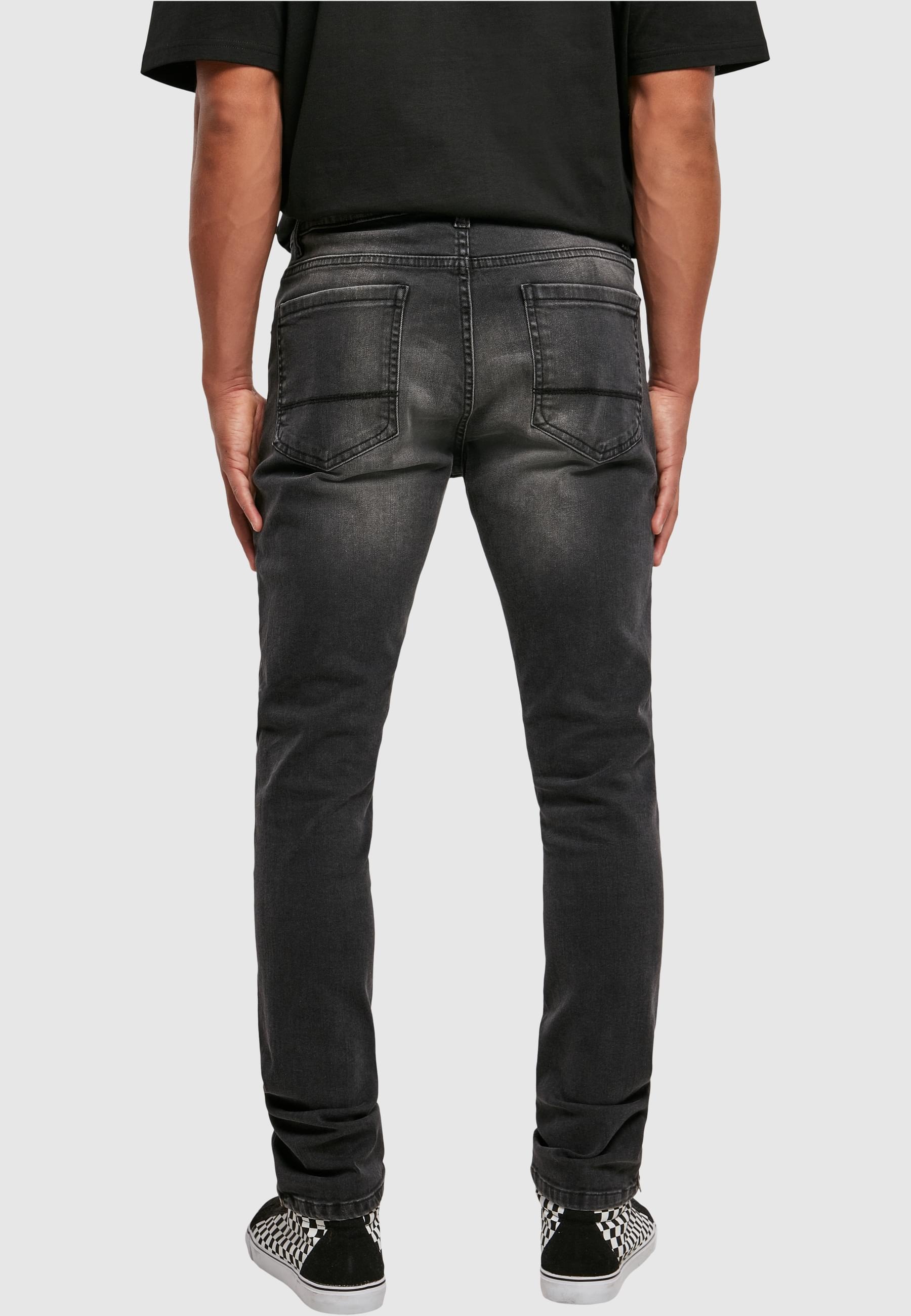 URBAN CLASSICS Bequeme Jeans »Urban Classics Herren Slim Fit Zip Jeans« 1 Stk.