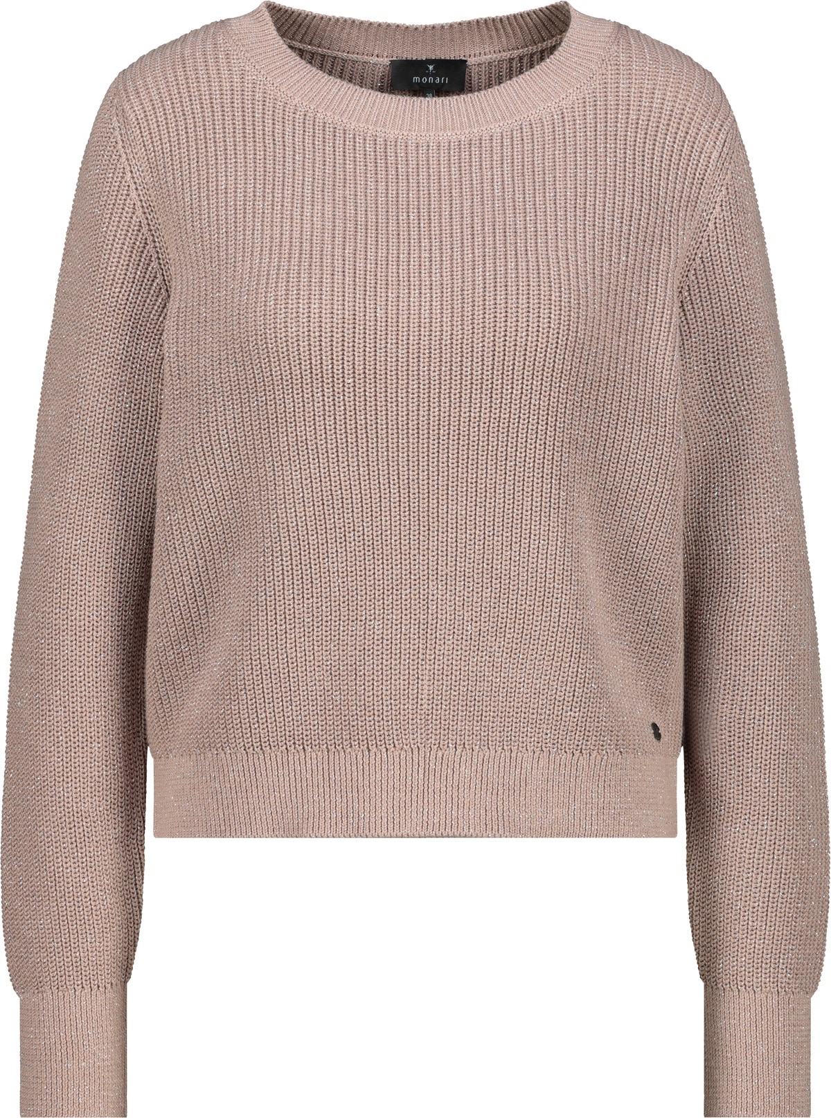 Monari Strickpullover »Pullover Basic Lurex«, Mit Rundhalsausschnitt