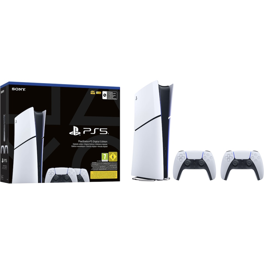 PlayStation 5 Spielekonsole »Digital Edition (Slim) inkl. zweitem DualSense Wireless-Controller«