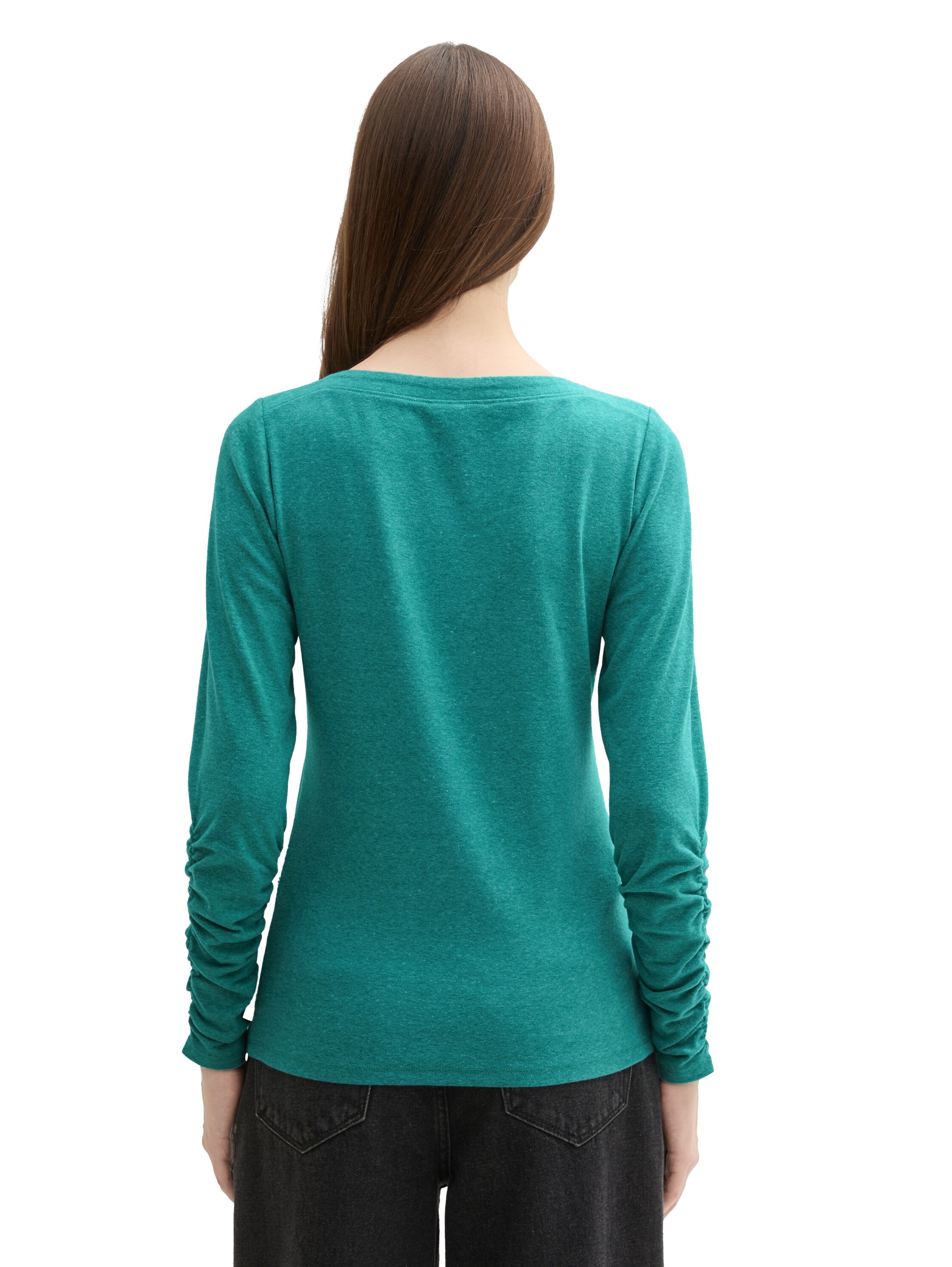 TOM TAILOR Denim mit Raffung an Ärmeln günstig online kaufen