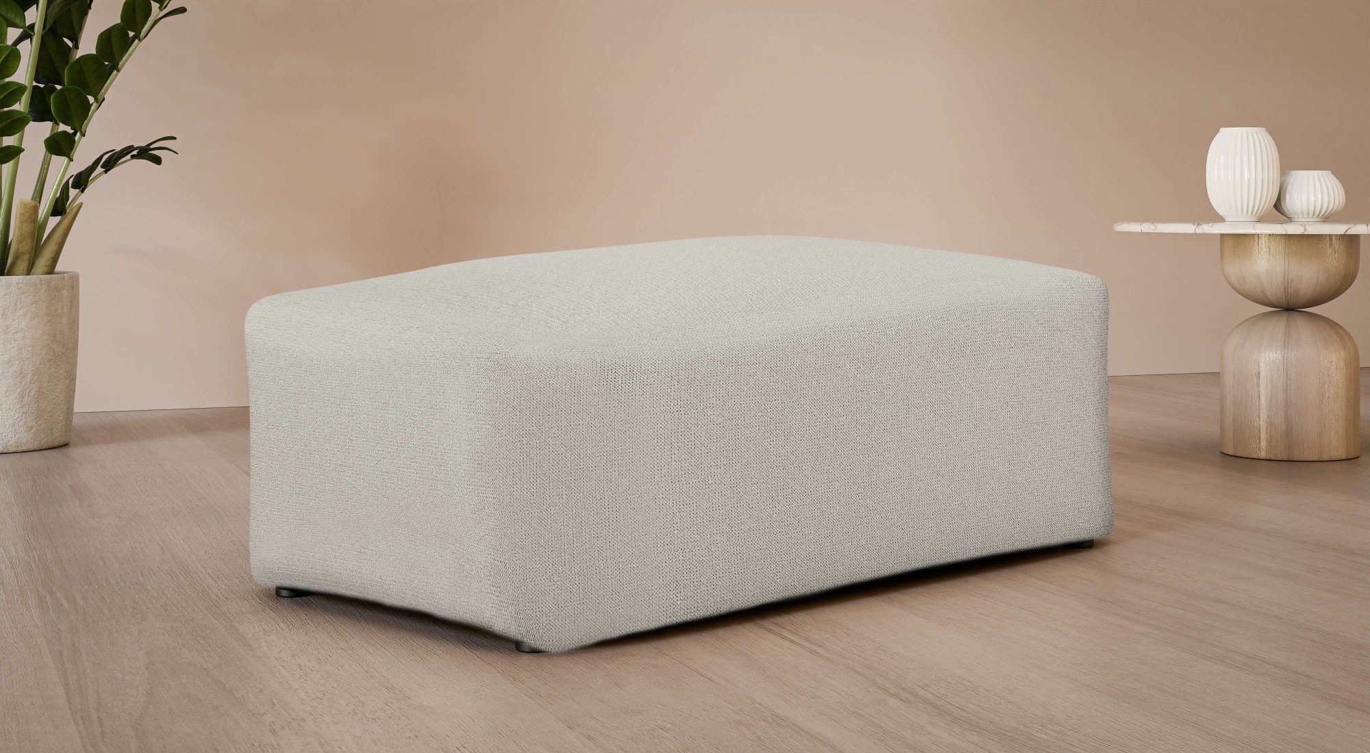 LeGer Home by Lena Gercke Polsterhocker "YANI Sitzhocker mit Wellenunterfed günstig online kaufen