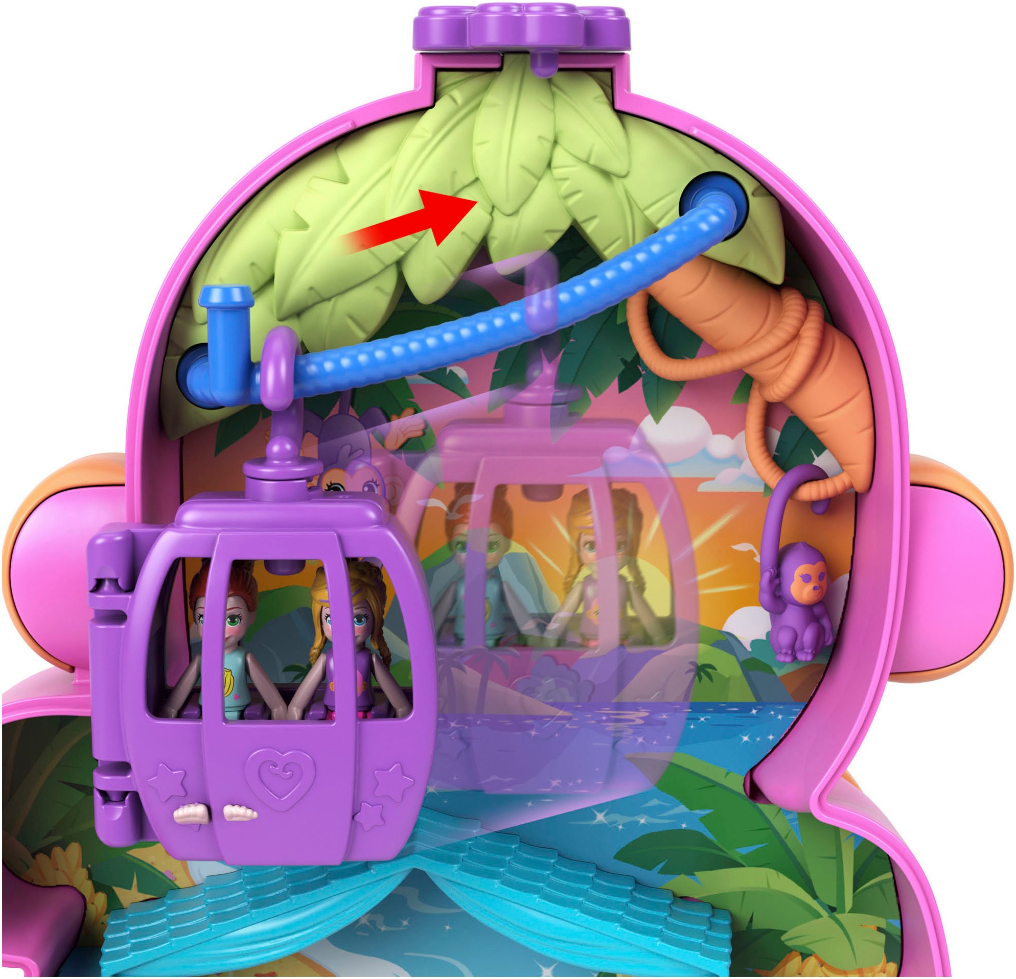 Polly Pocket Spielwelt »Affenmama und Baby Spielset«