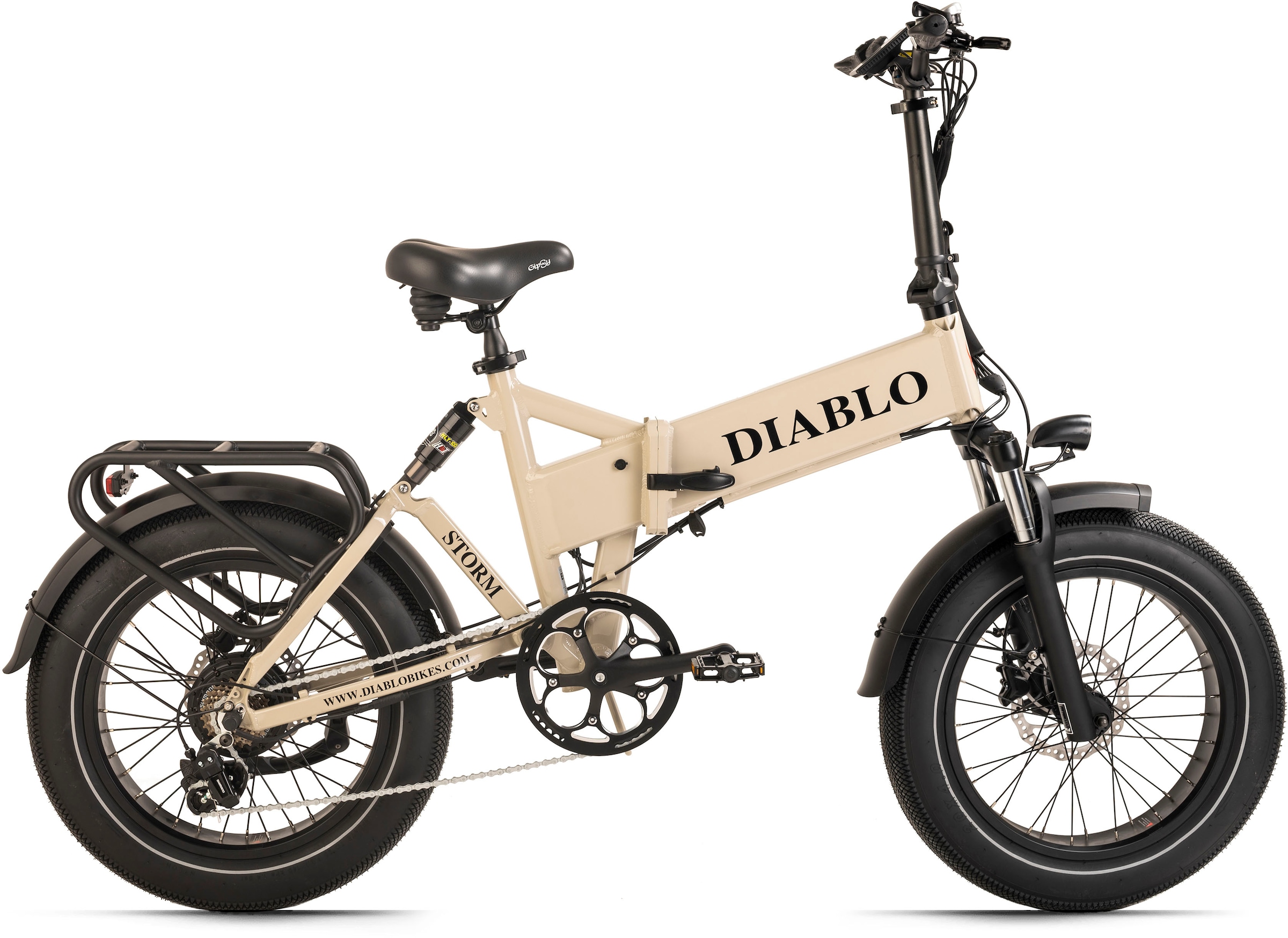 DIABLO BIKES E-Bike "Storm", 7 Gang, Shimano, Tourney, Heckmotor 250 W, Pedelec, Elektrofahrrad für Damen u. Herren