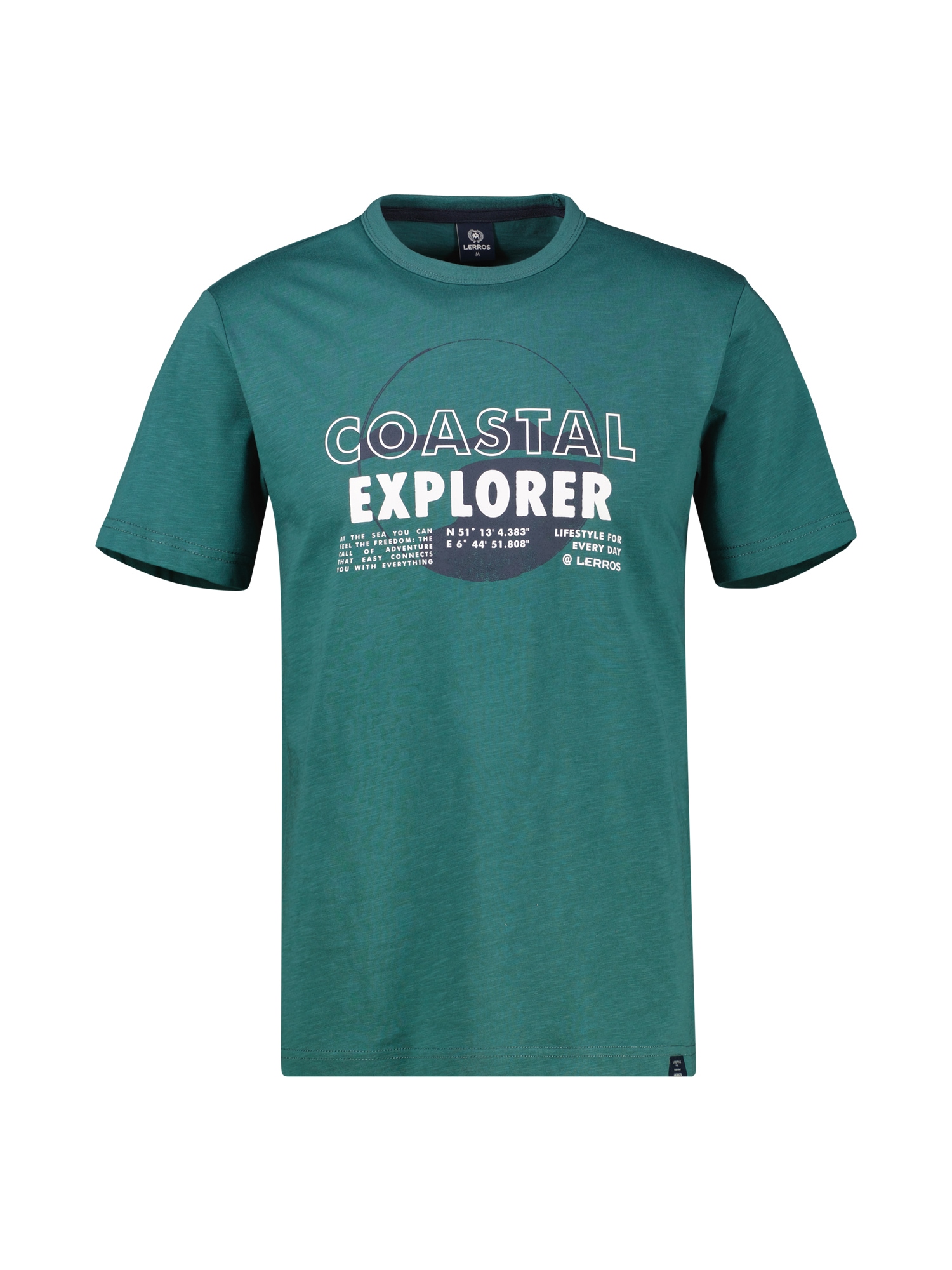 LERROS T-Shirt »T-Shirt mit O-Neck in großen Größen«
