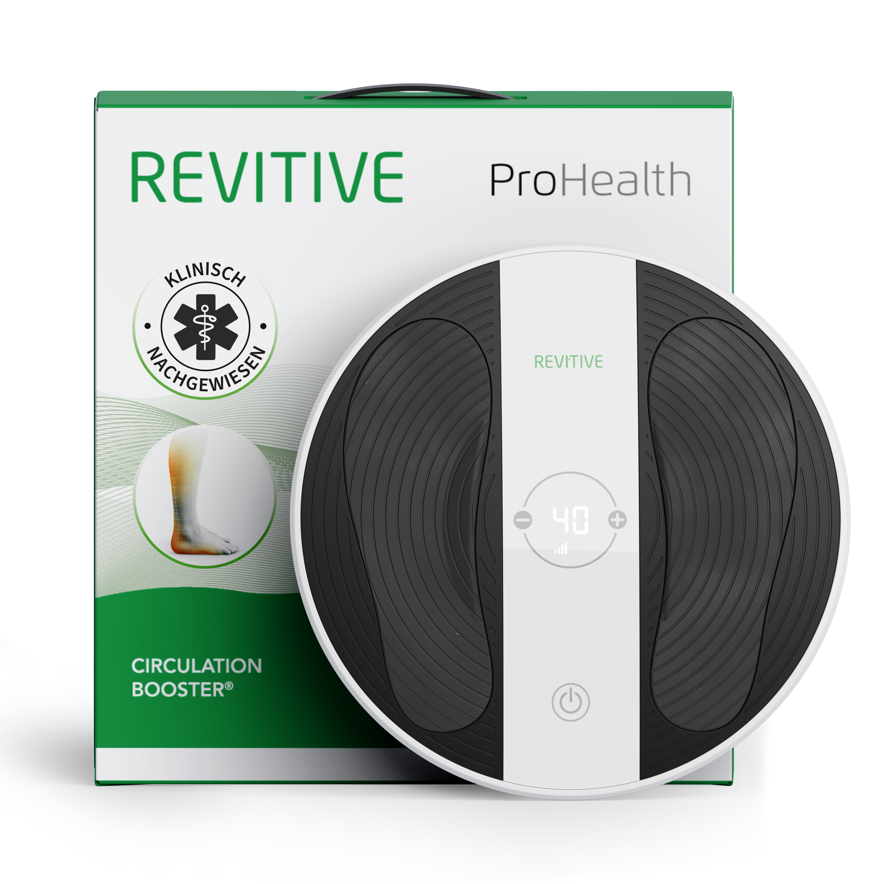 REVITIVE EMS-Fußmassage-Gerät "Pro Health Durchblutungs-Stimulator", grün, B:36,9cm H:8,3cm L:39,3cm, Elektro-Muskel-Stimulationsgeräte, Lindert