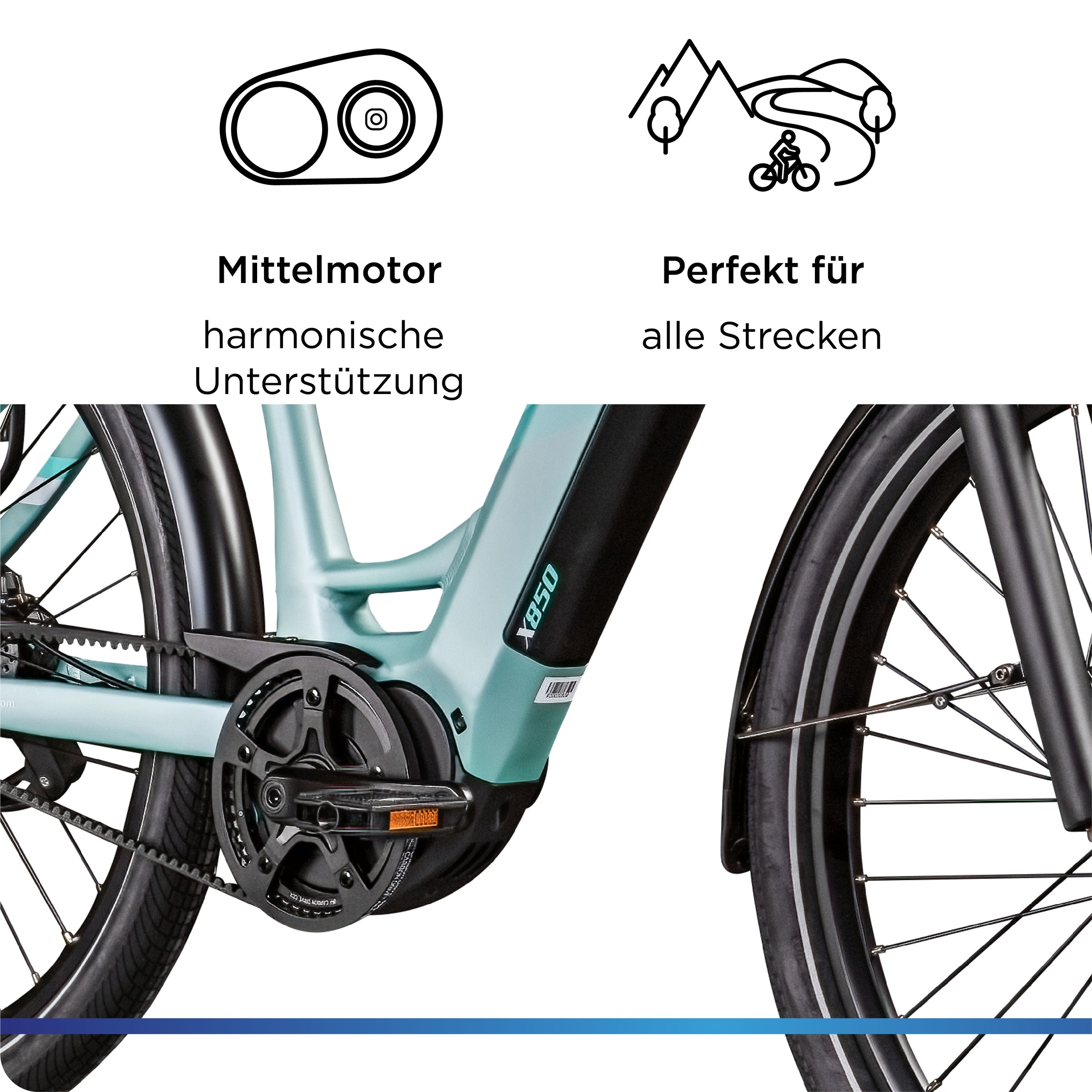 Zündapp »X850« 7 Gang Nabenschaltung Mittelmotor 250 W Pedelec, Elektrofahrrad für Damen und Herren