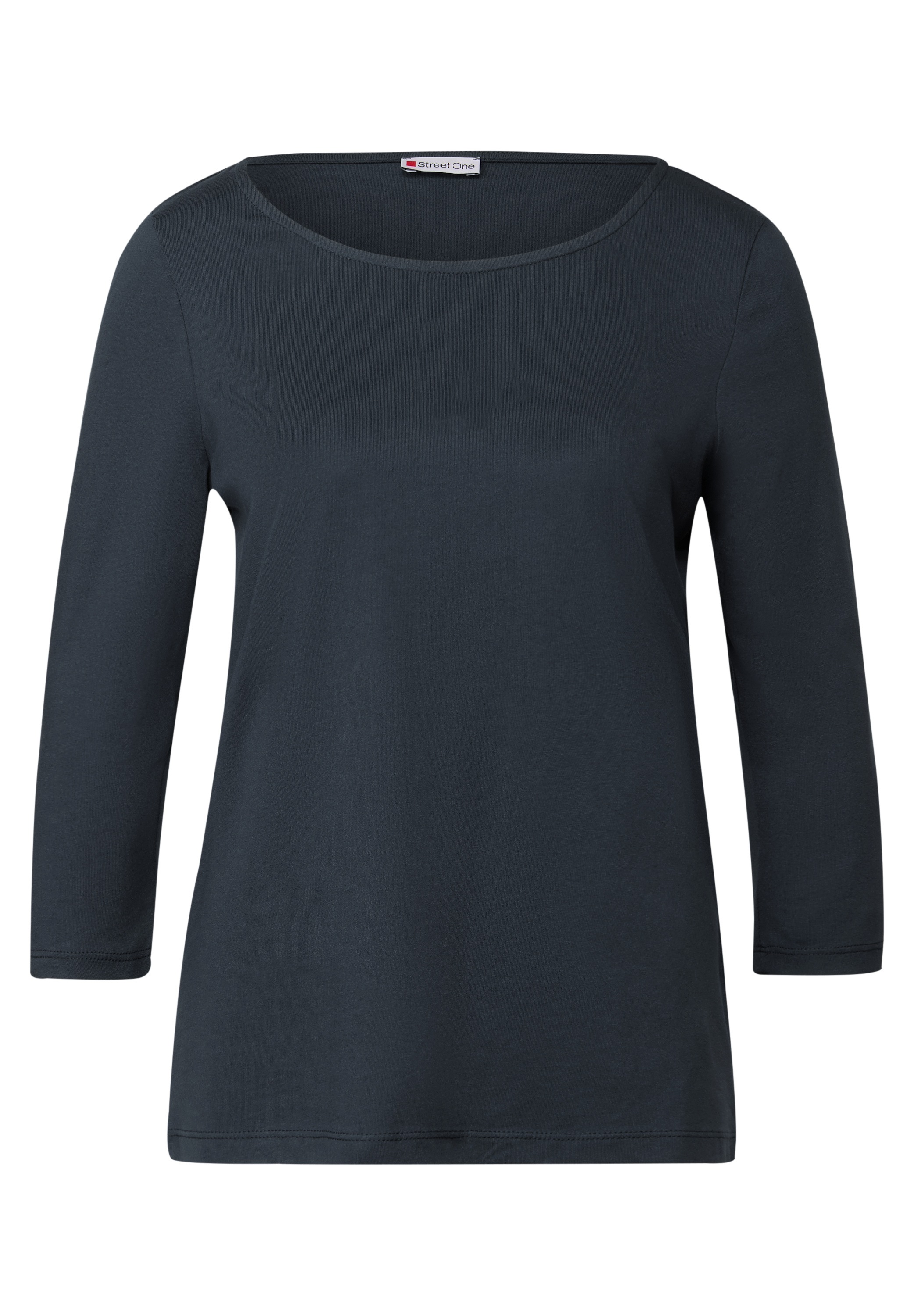 STREET ONE Langarmshirt, aus Baumwolle mit Stretchante
