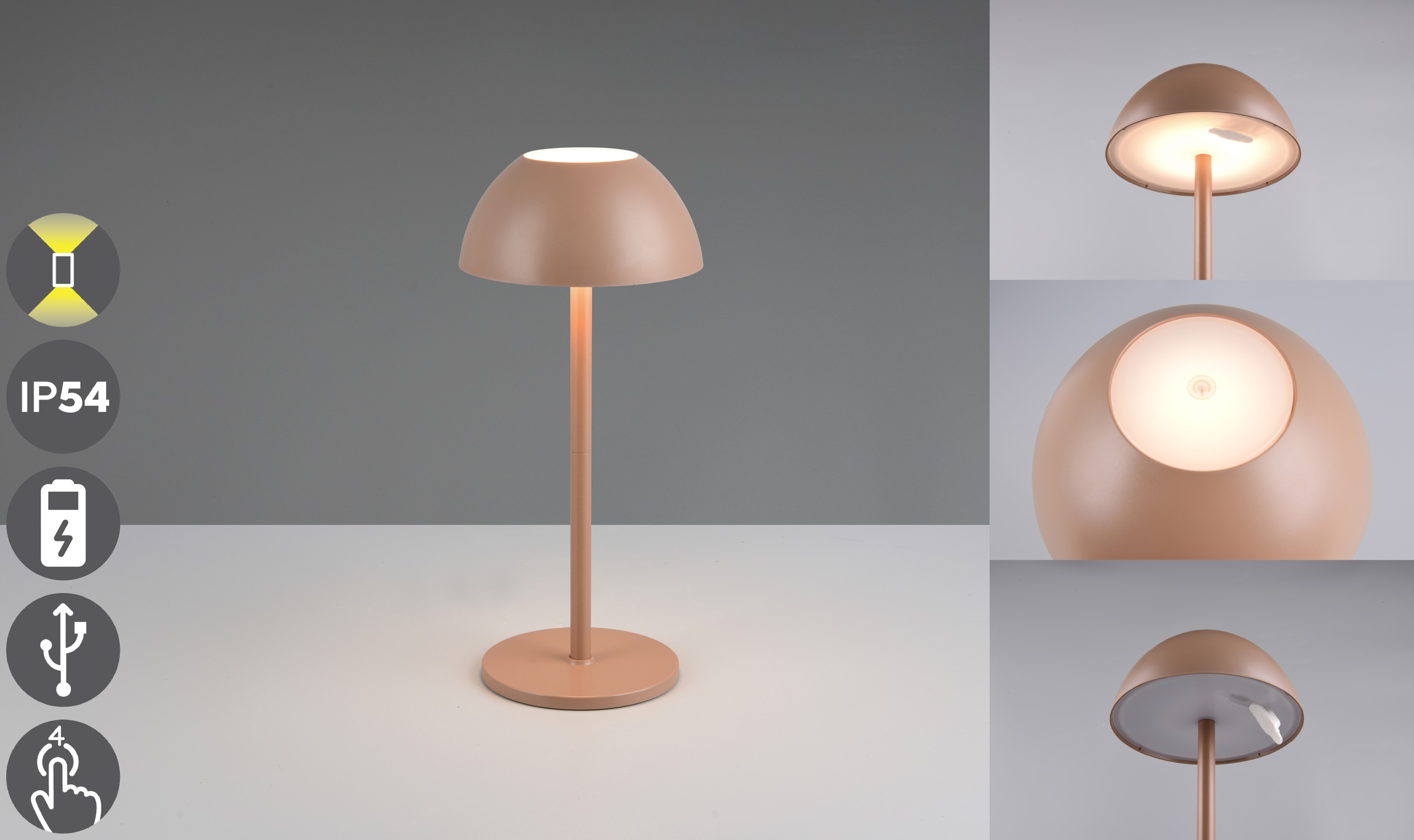 my home LED Außen-Tischleuchte "Abbey Tischleuchte (Stück)" LED-Board 1 Stk günstig online kaufen