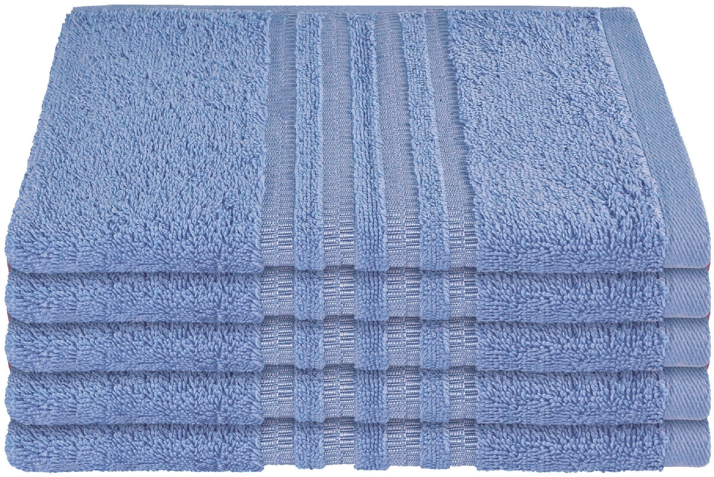 Gaestehandtuecher SCHIESSER, B:30cm L:50cm, blau, Frottier, Frottier, Handtücher, "Milano aus 100% Baumwolle mit eleganter Bordüre in