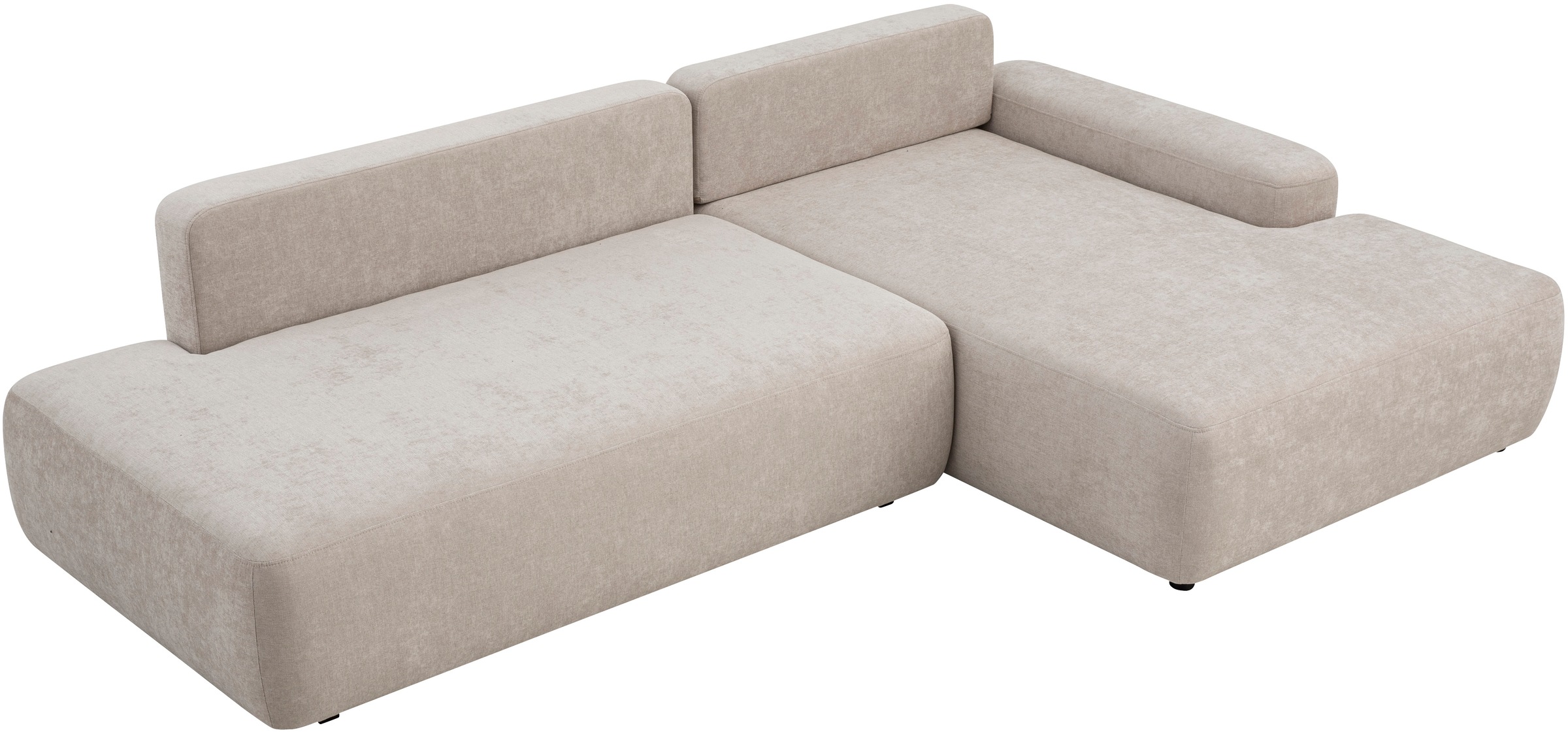 INOSIGN Ecksofa »TORGE, Schlafsofa Cord, Samtvelours u. Strukur fein, Couch in L-Form«, Schlaffunktion und Bettkasten, Liegefläche: 210x125 cm, neues Design