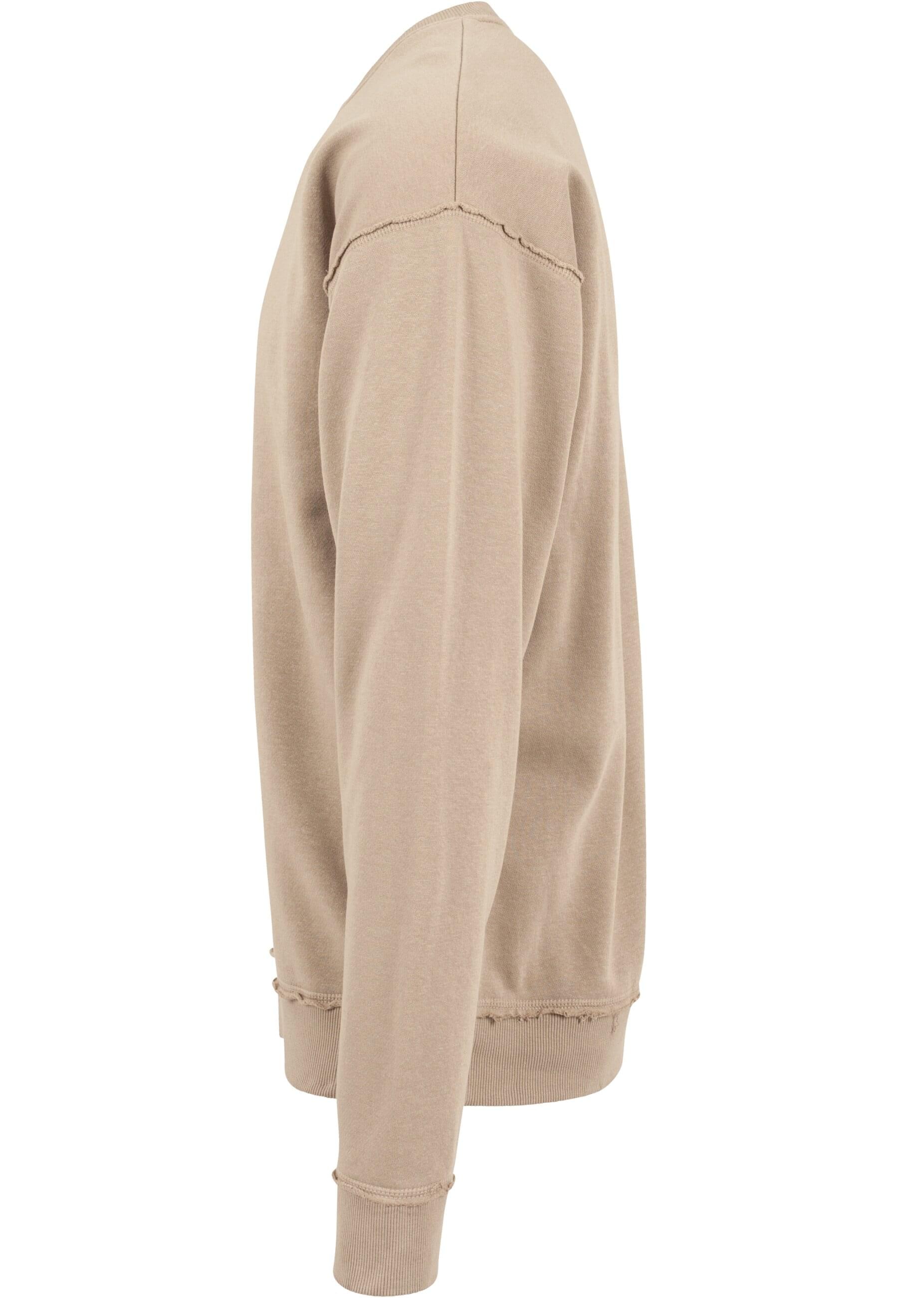 URBAN CLASSICS Rundhalspullover »Urban Classics Herren Oversized Open Edge Crew«, (1 tlg.)
