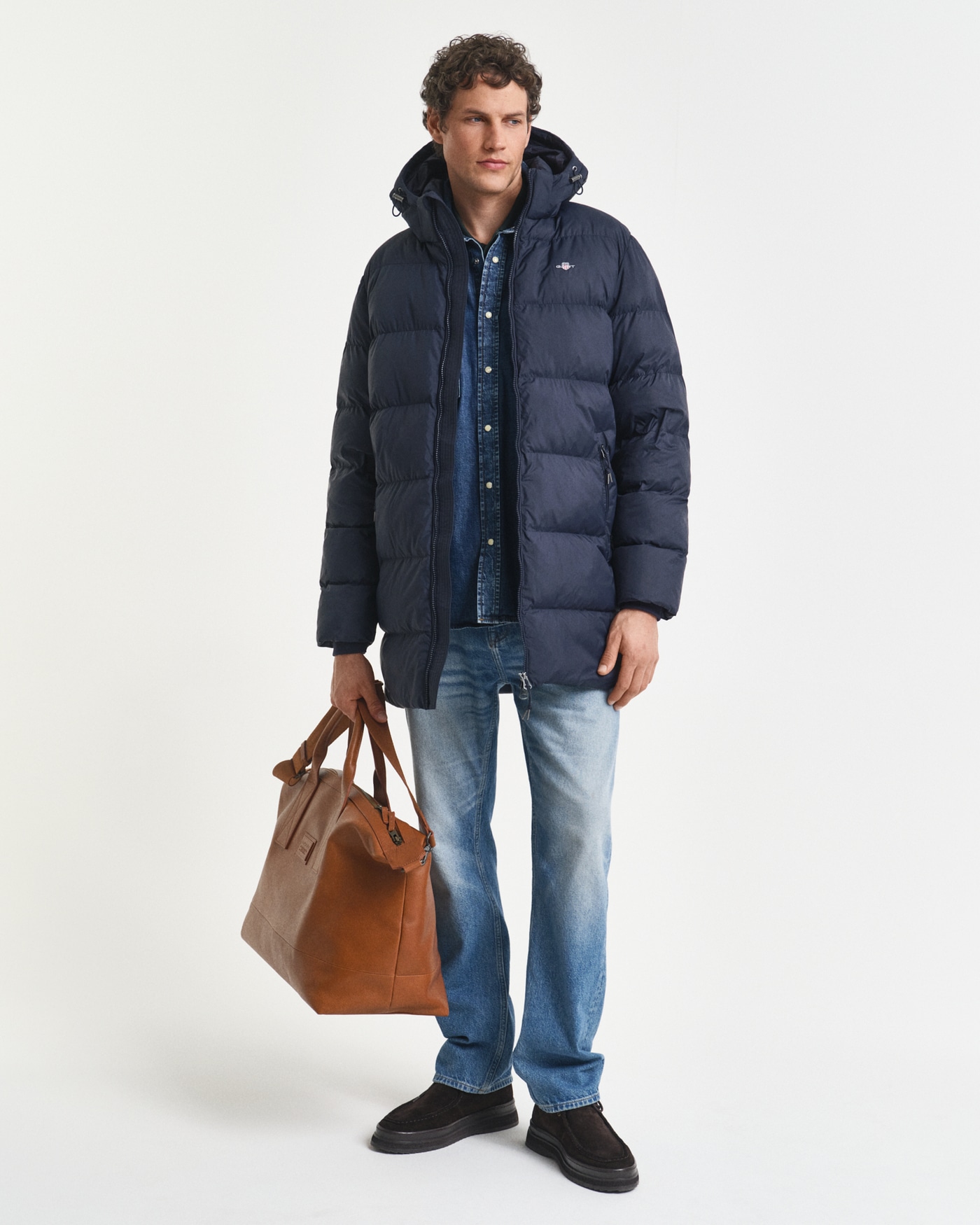 Gant Steppmantel »ACTIVE CLOUD MID LENGTH« Puffermantel, regular fit, abnehmabre Kapuze, 2-Wege-Reißverschluss