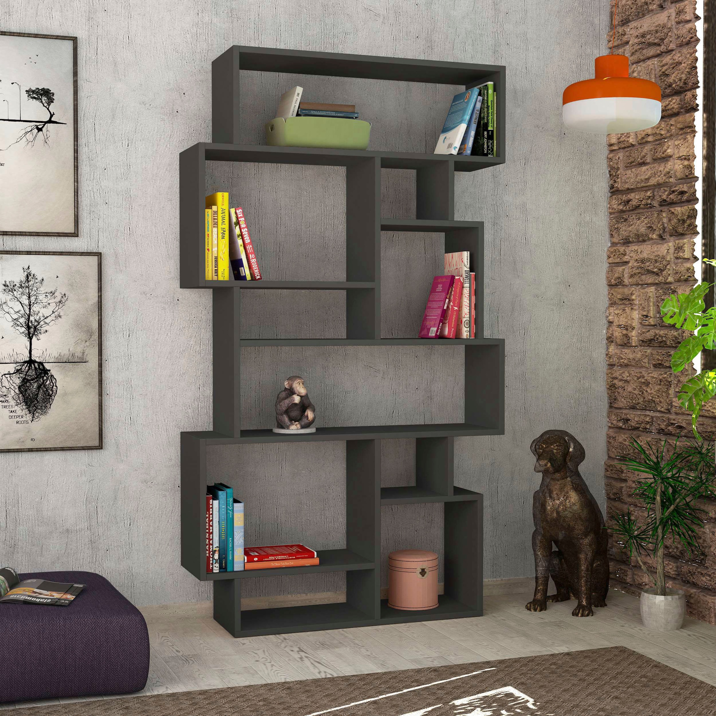 Decortie Bücherregal »Karmato Bücherregal«, (Packung), Leichte Montage, Lagerung, Platzsparend