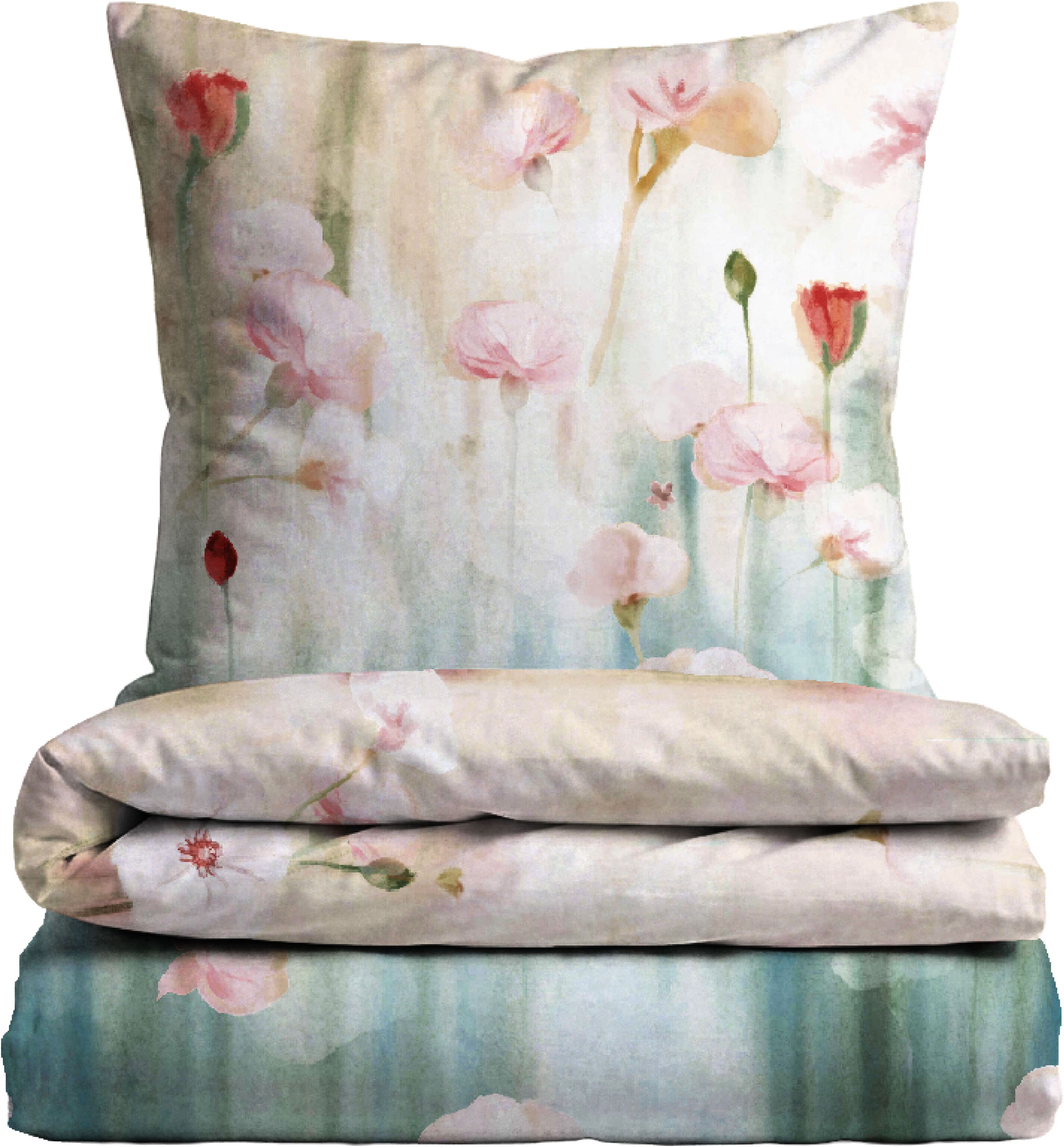 Biberna Bettwäsche »0007257 Premium Biber-Bettwäsche 100% Baumwolle ab Größe 135x200 cm« 2 wärmend & weich, Reißverschluss, Winterbettwäsche, geblümt