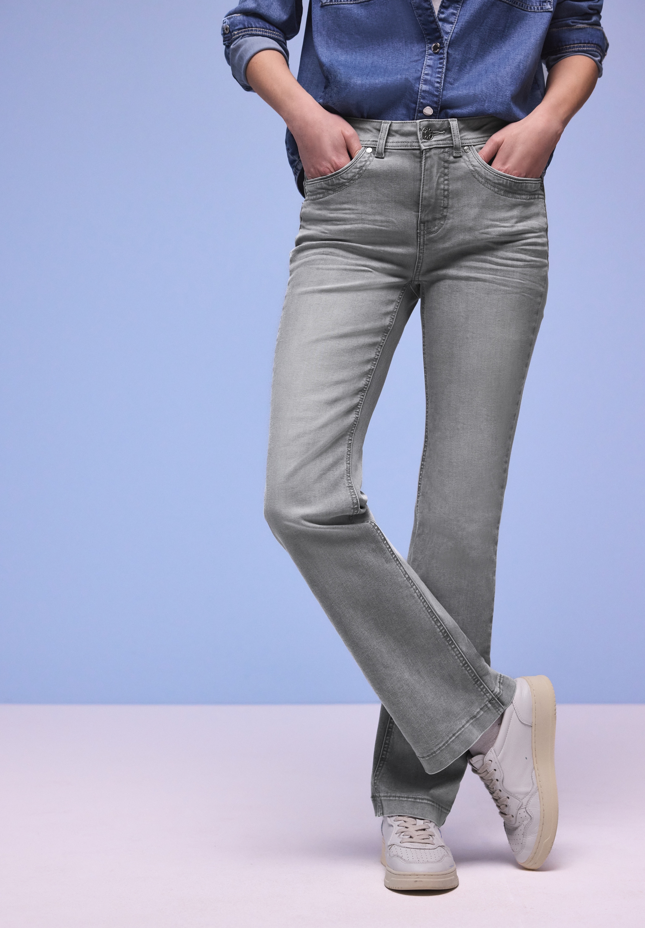 STREET ONE Bootcut-Jeans "Style Blaire" 5-Pocket-Style, mit Viskose und Str günstig online kaufen