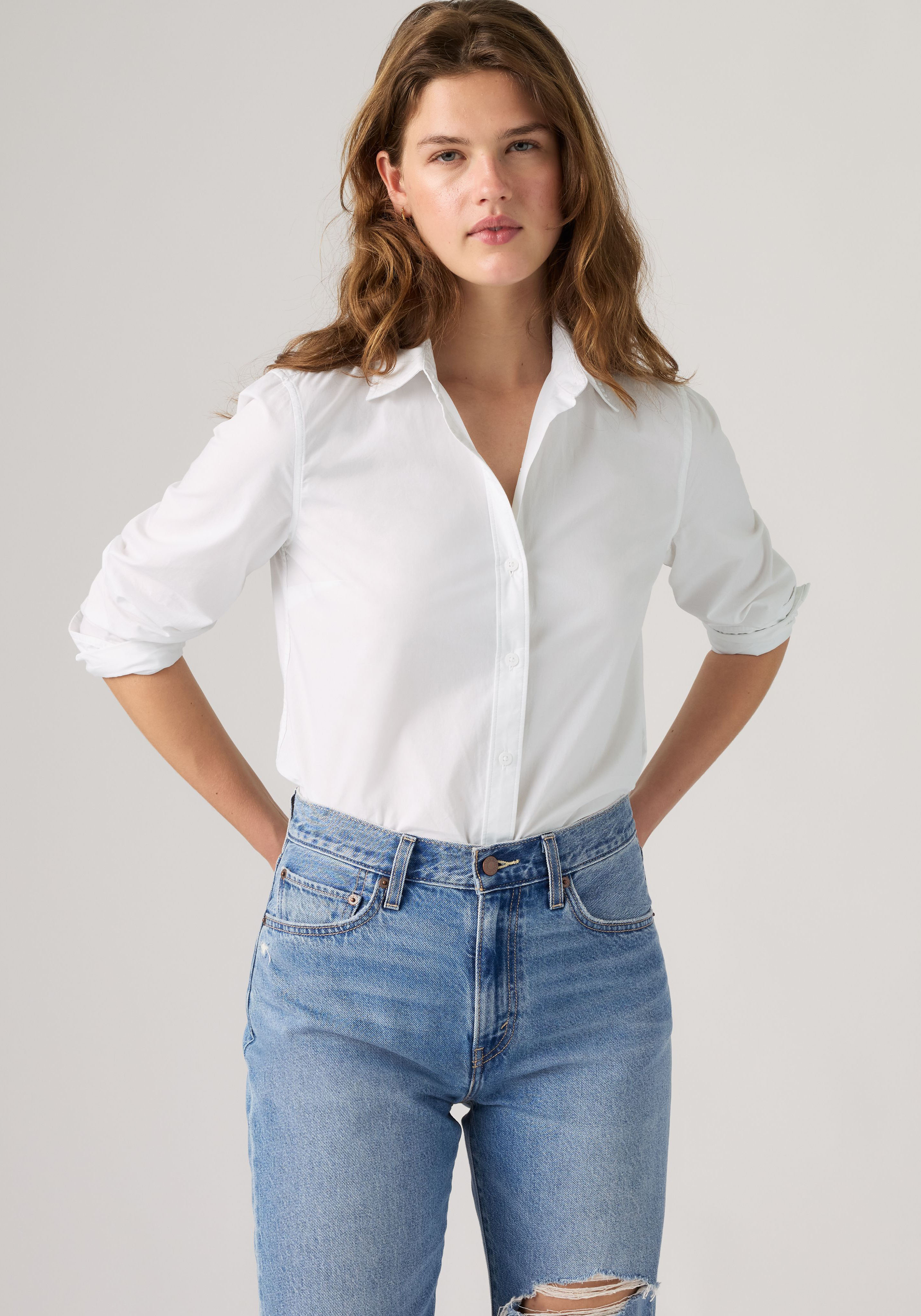 Levis Hemdbluse "CARLILE CLASSIC POPLIN SHIRT" Klassischer Hemdblusenkragen