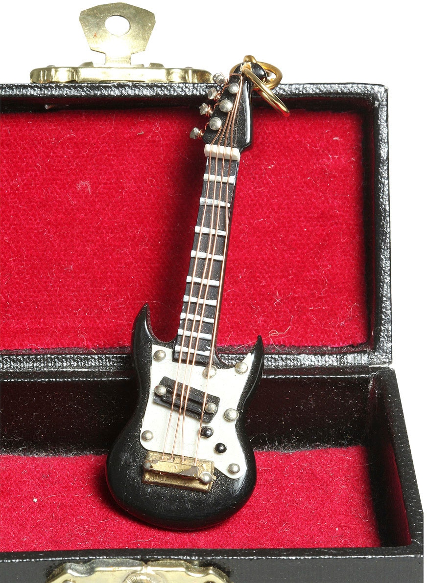 Schlüsselanhänger E-Gitarre "schwarz" 7cm 