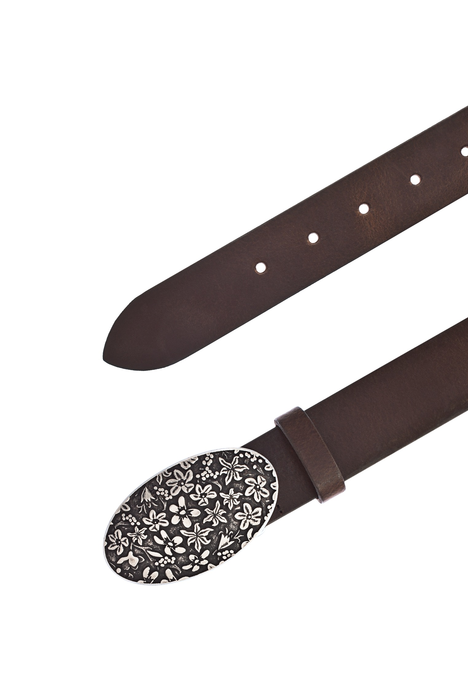 Thumbnail - MUSTANG Koppelgürtel Florale Koppelschließe in mattem Silber, 3,5 cm