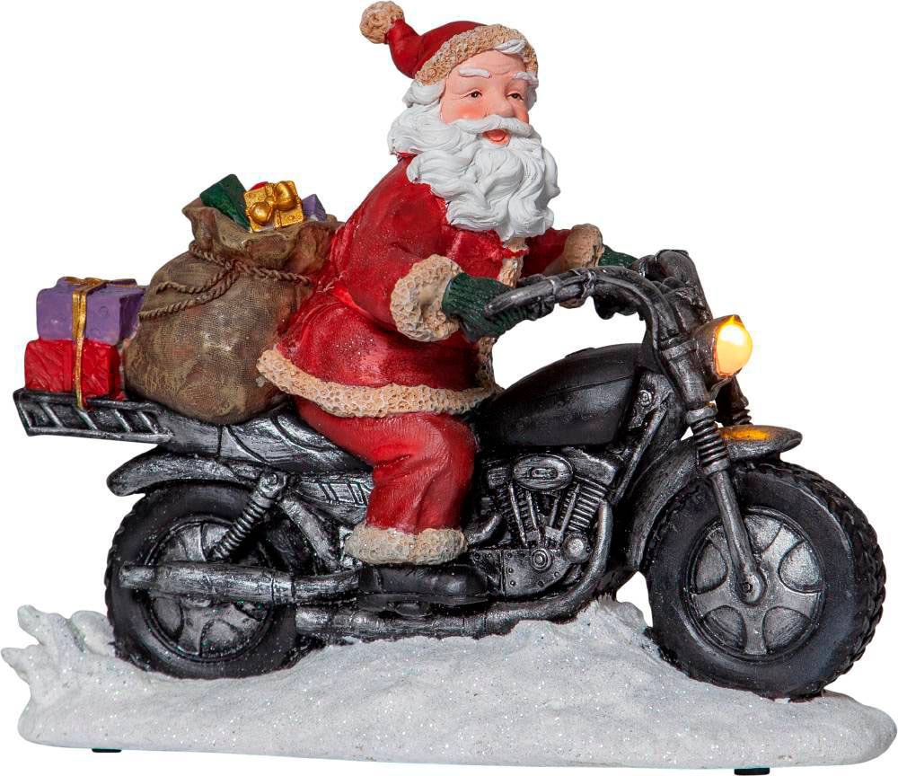 »MERRYVILLE«, Weihnachtsmann EGLO BAUR bestellen | Dekofigur Motorrad - Beleuchtung - auf LED Weihnachtsdeko 1 - flammig-flammig, Winter