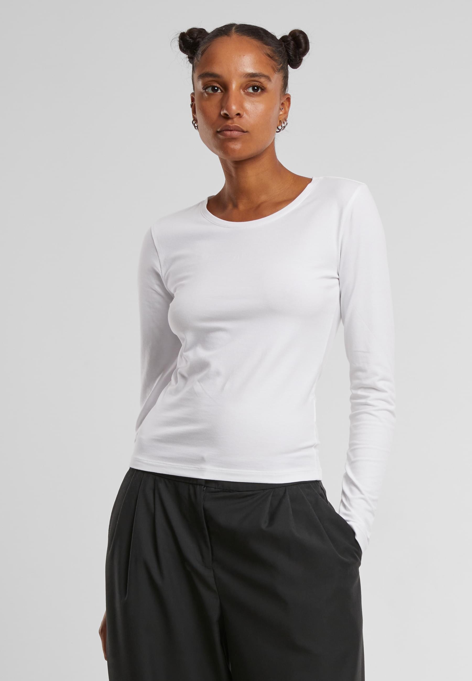 URBAN CLASSICS Longsleeve »Urban Classics Ladies Basic Super Slim Longsleeve«, (1 tlg.)