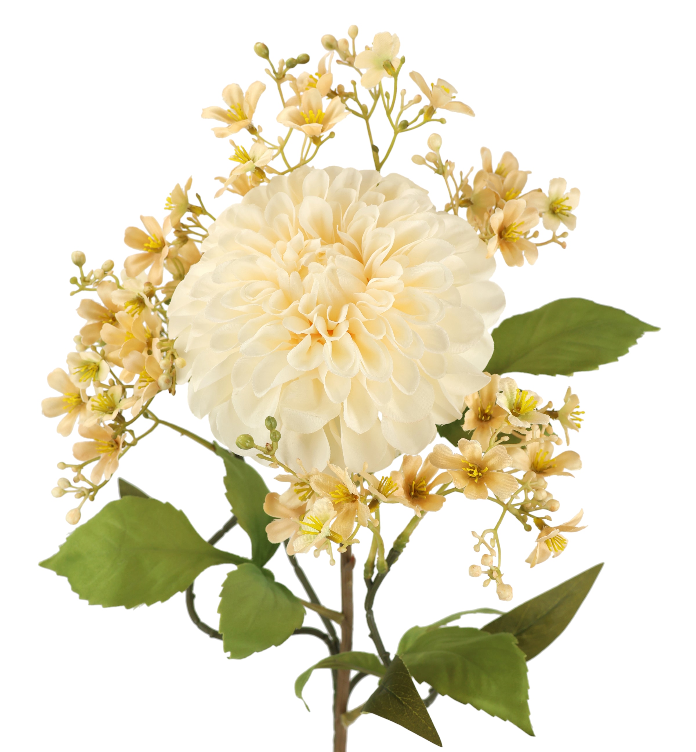 I.GE.A. Kunstblume »Stielblumen-Sortiment Dahlie Blütenzweig«, Zweig Seidenblume Einzelblume Herbstliche Künstliche Blumen Dekoblumen