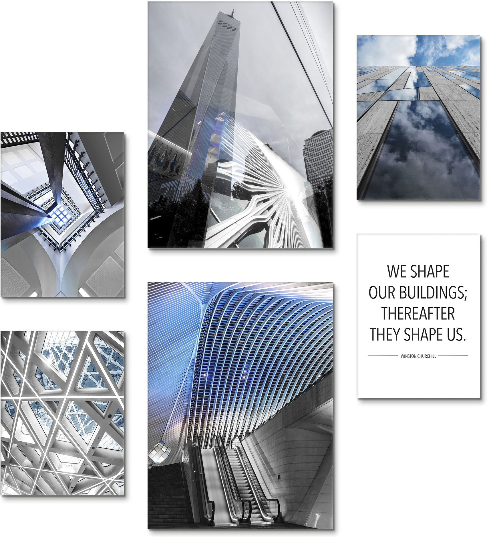 OTTO home Wandbild "Urban Cityscapes" Elemente der Architektur 6 Stk. tlg. als Poster oder Leinwandbilder Set