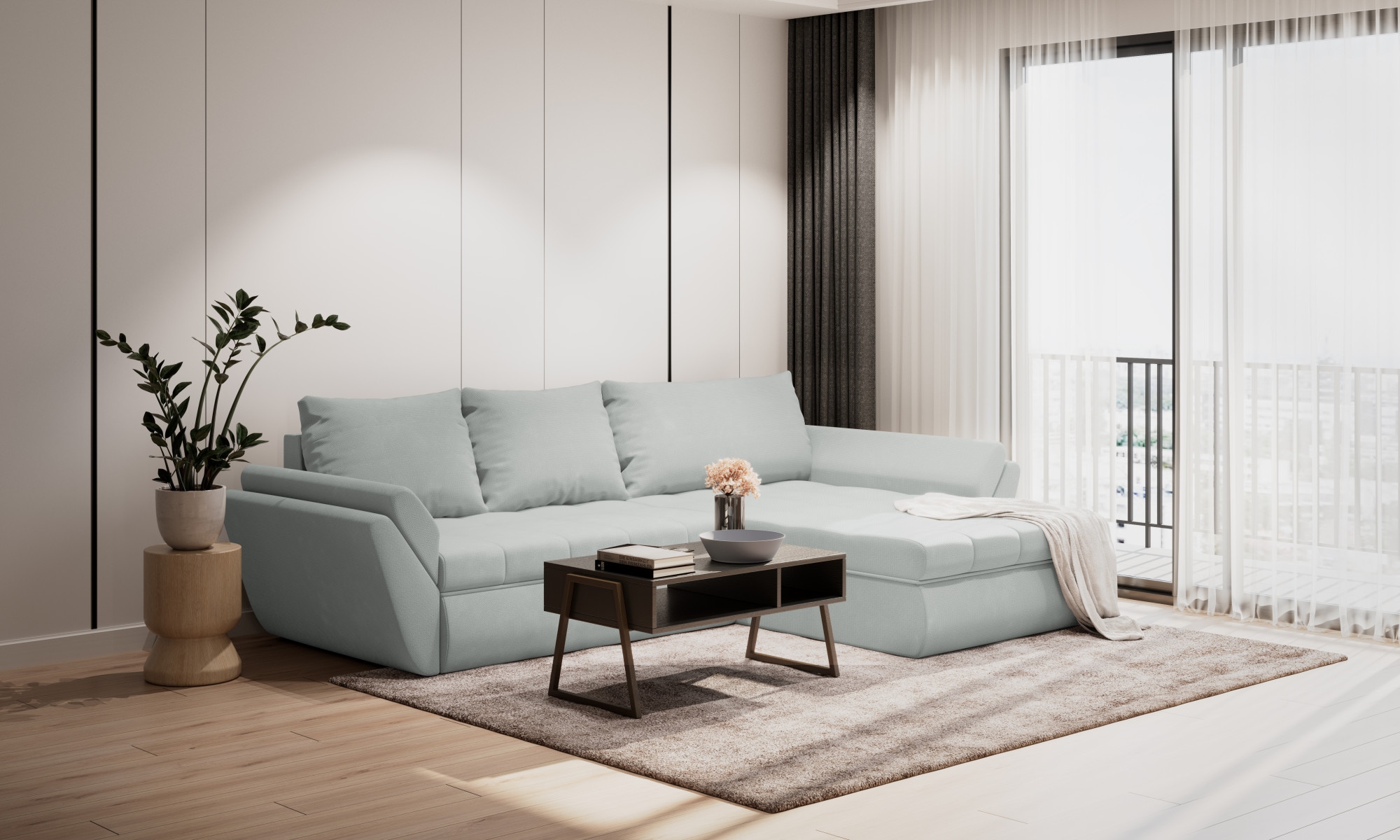 INOSIGN Ecksofa »Iolani«, mit Bettfunktion und Bettkasten