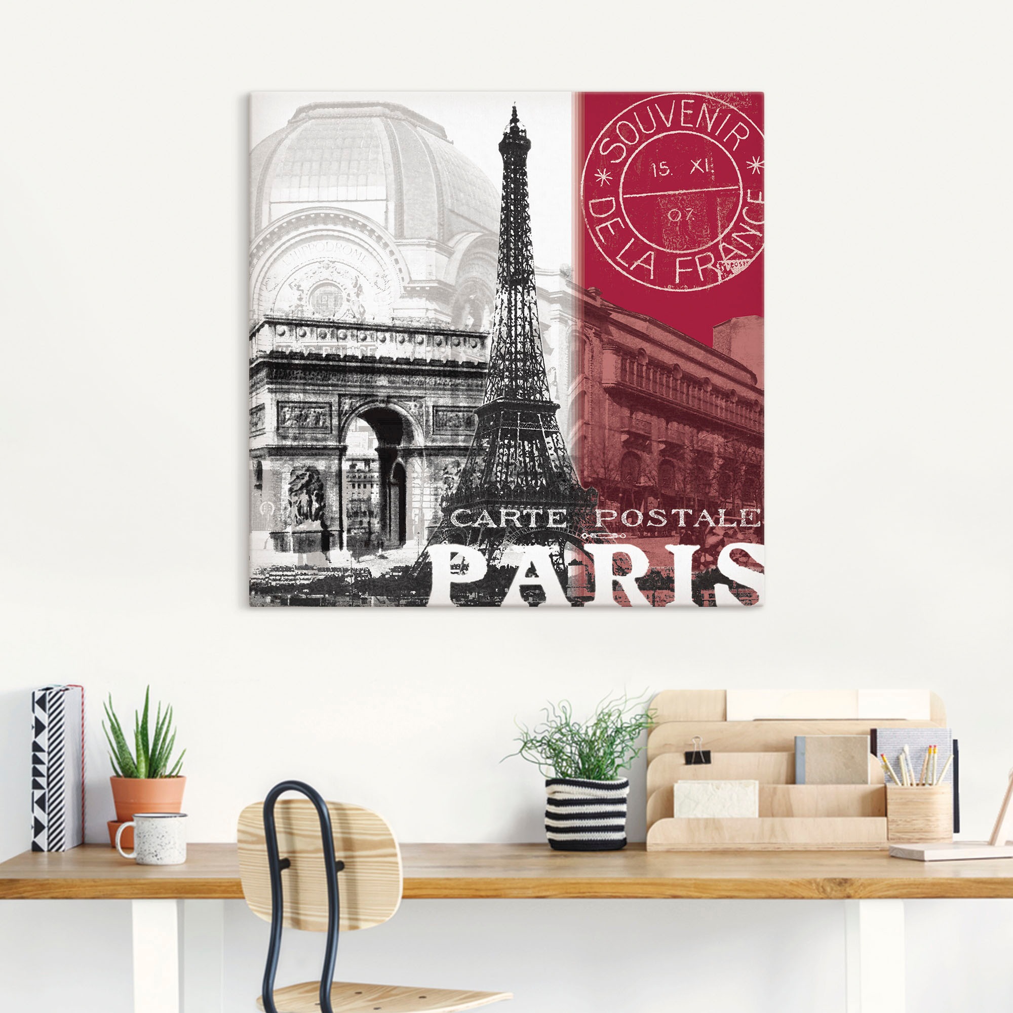 Artland Wandbild »Paris«, Gebäude, (1 St.), als Alubild, Outdoorbild, Leinwandbild in verschied. Größen