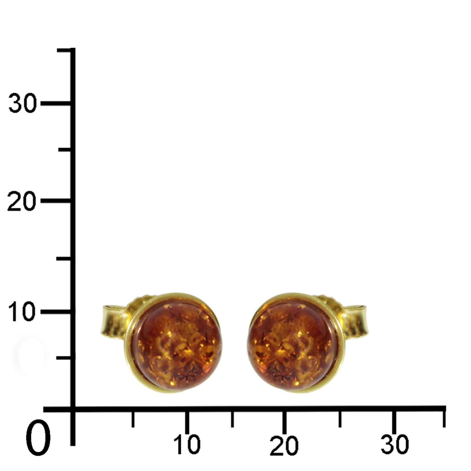 Paar Ohrstecker OSTSEE-SCHMUCK "- Classic 7 mm - Gold 585/000 - Bernstein" Gr. 8, gold (gold 585, goldfarben, gelb), Ohrringe, Damen, Gelbgold 585 5