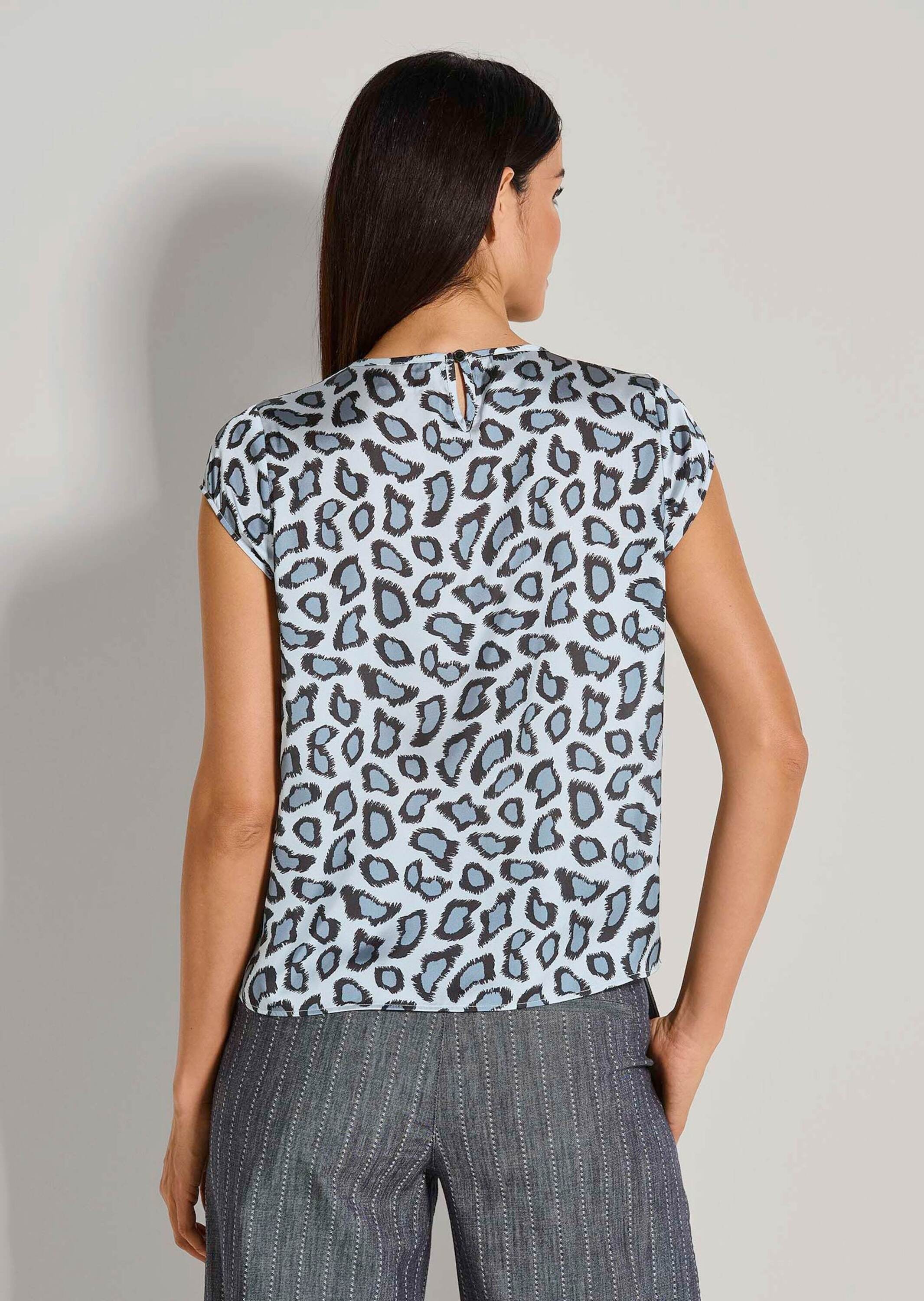 MADELEINE Kurzarmbluse »Druckbluse Rundhals-Bluse mit Unikat-Print«