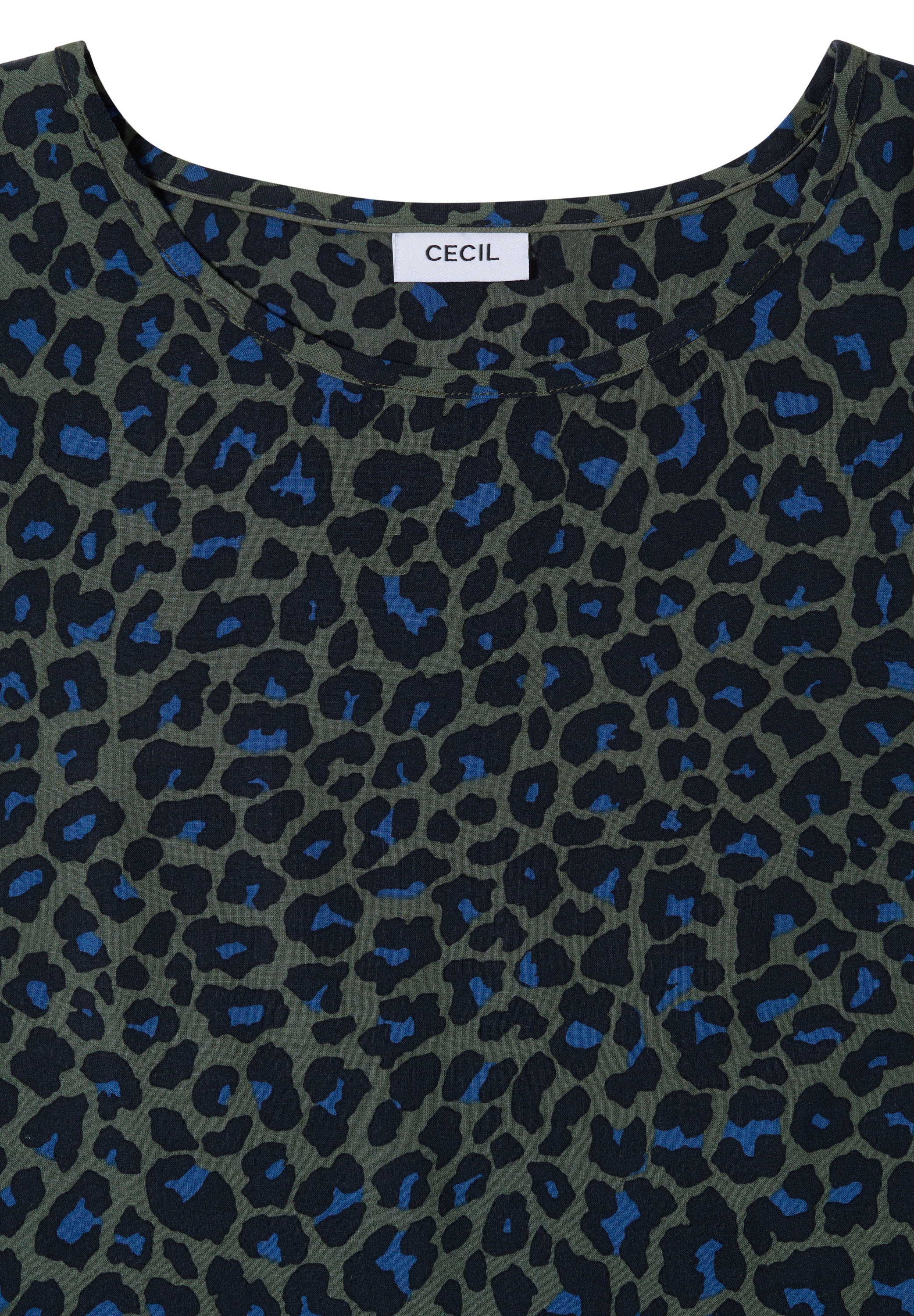 Cecil Kurzarmbluse mit Knotendetail am Saum