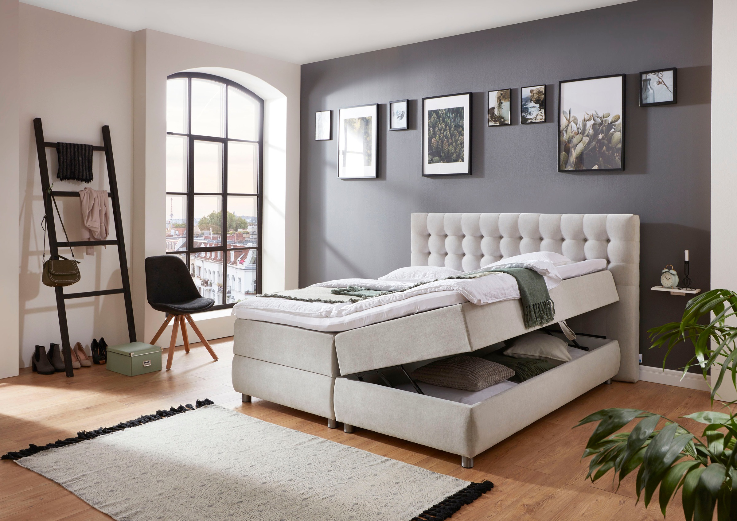 ATLANTIC home collection Boxspringbett "Tina" mit Bettkasten und Topper, au günstig online kaufen