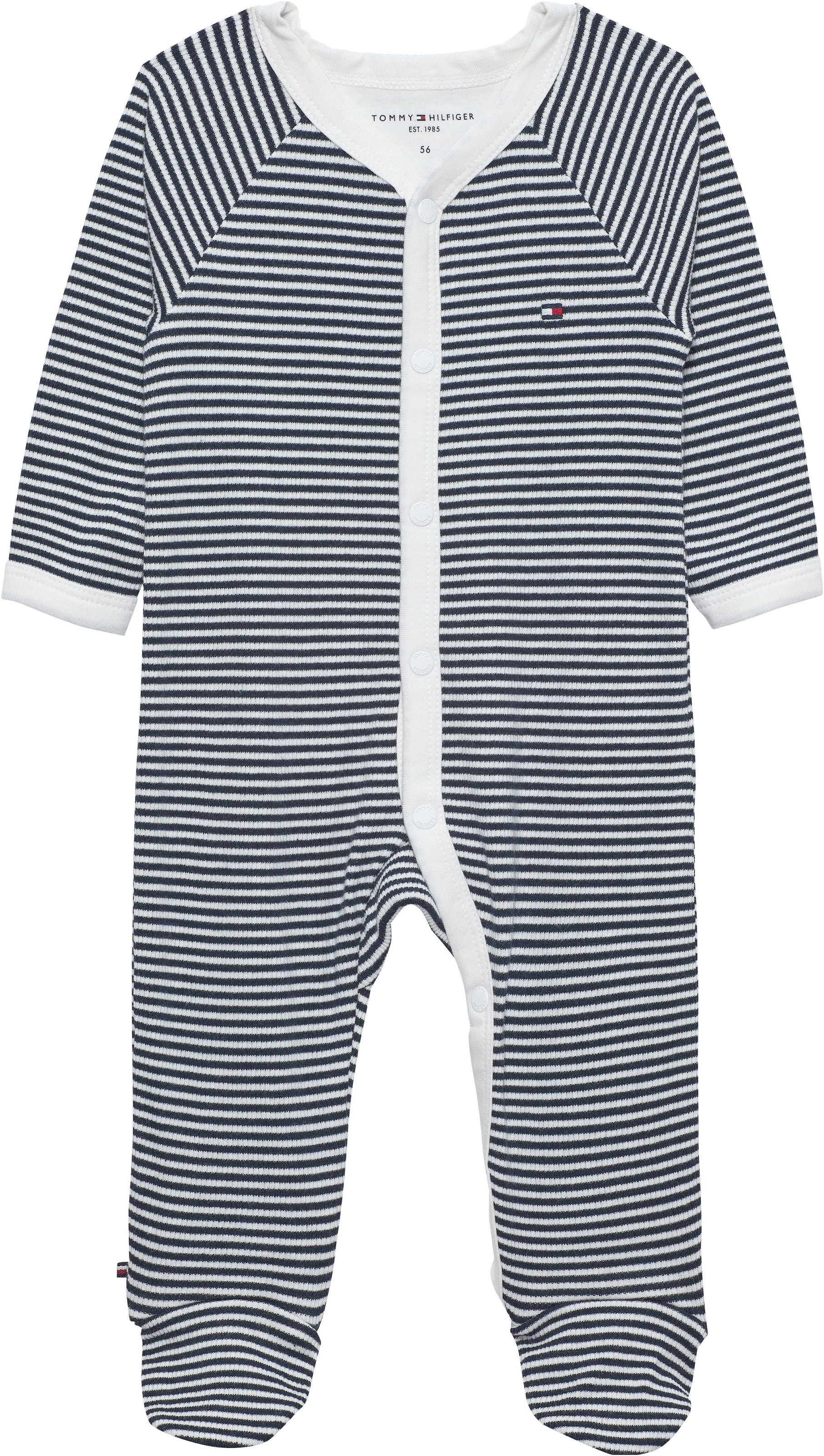 Tommy Hilfiger Strampler »RIB COVERALL« Regular fit mit V-Ausschnitt für Babys